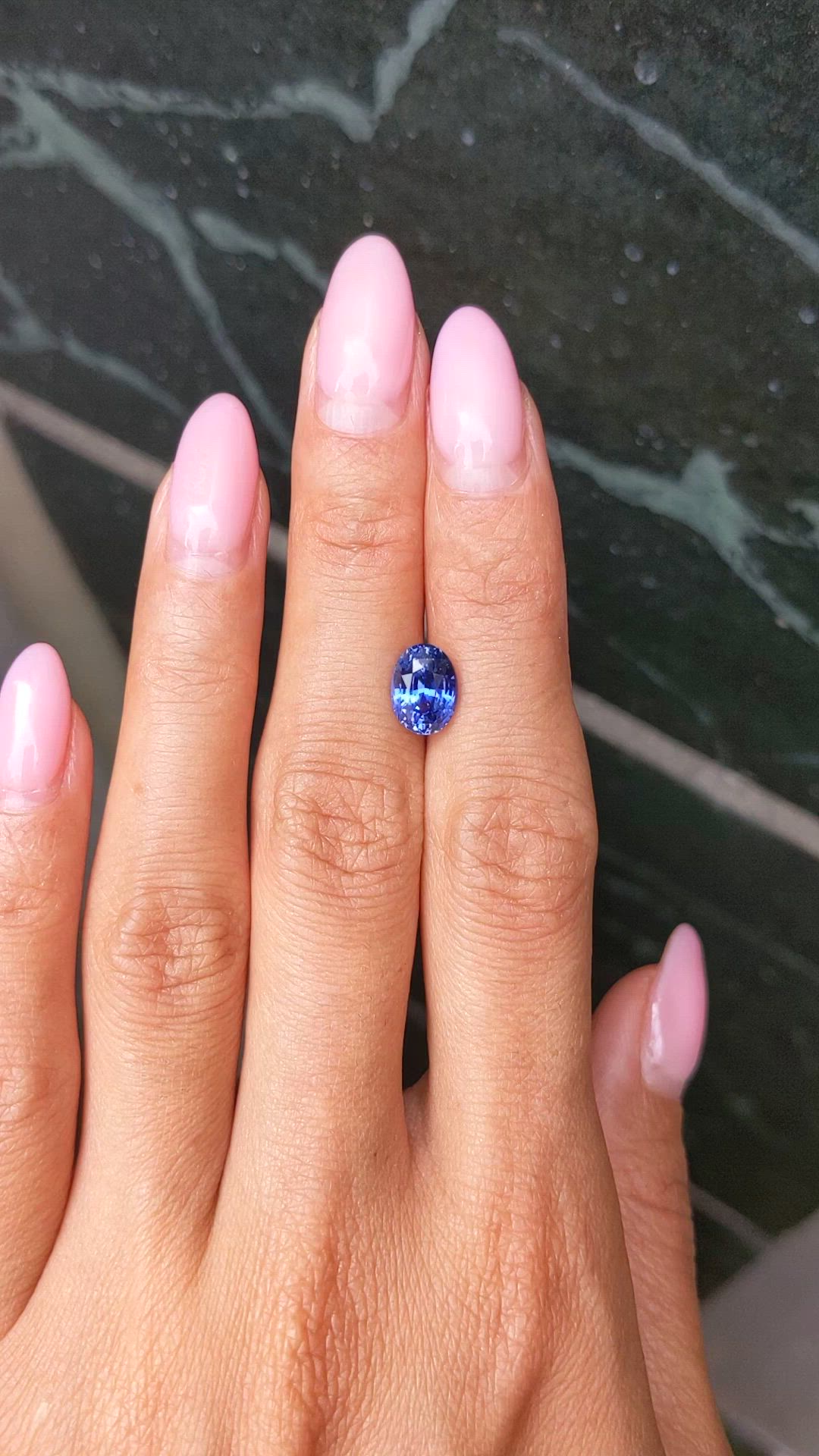 2.64 Ct. Blue Sapphire from Ceylon (Sri Lanka) Size Video
