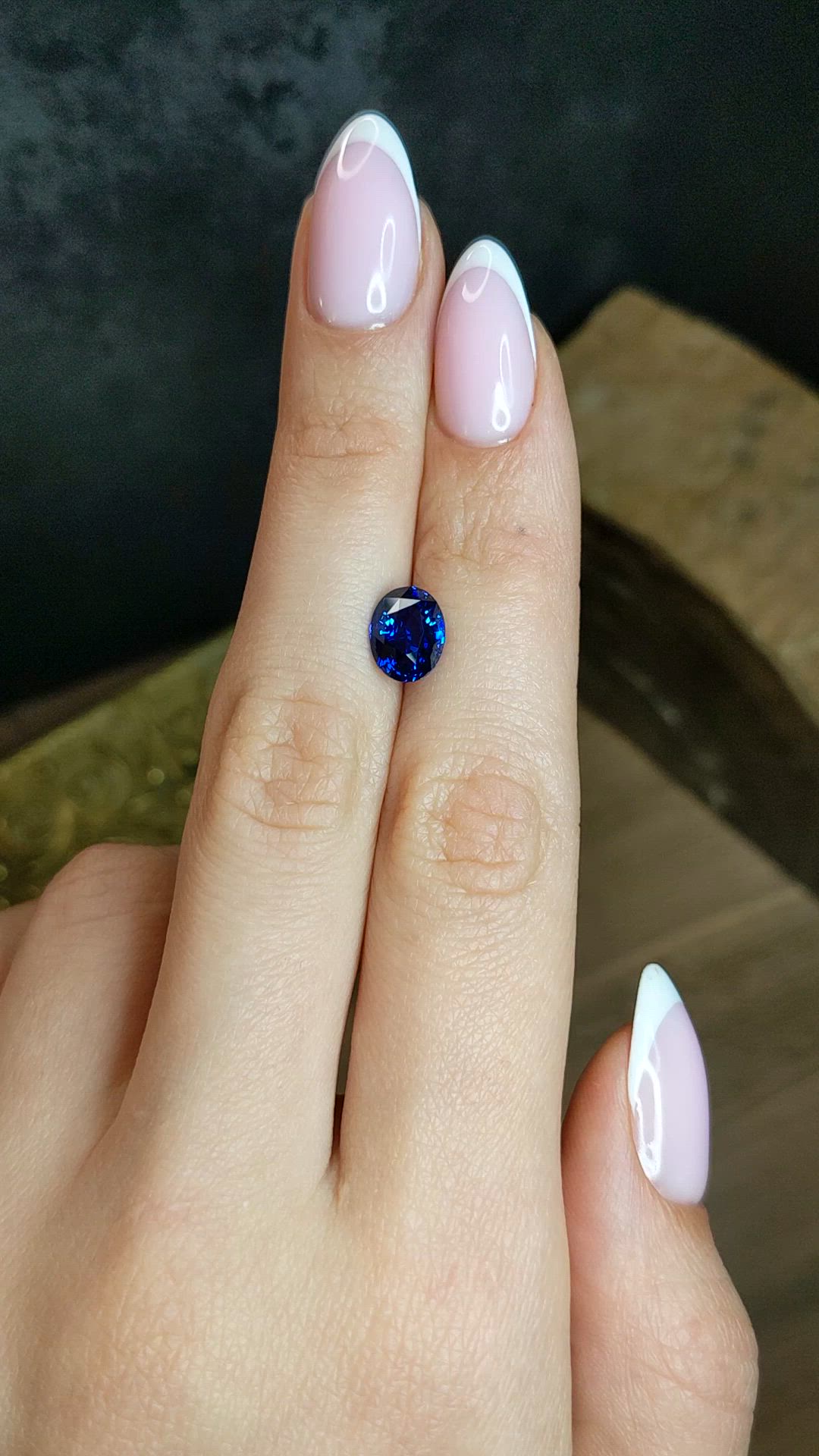 2.55 Ct. Blue Sapphire from Ceylon (Sri Lanka) Size Video