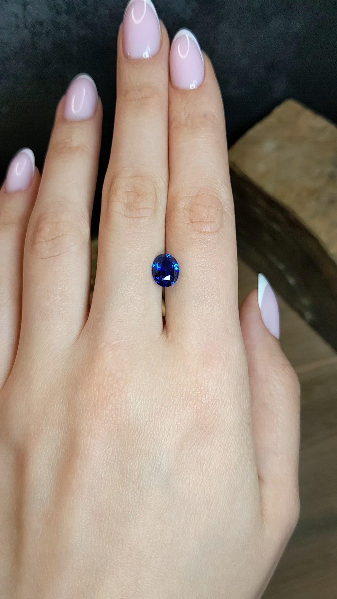 2.55 Ct. Blue Sapphire from Ceylon (Sri Lanka) Size Video