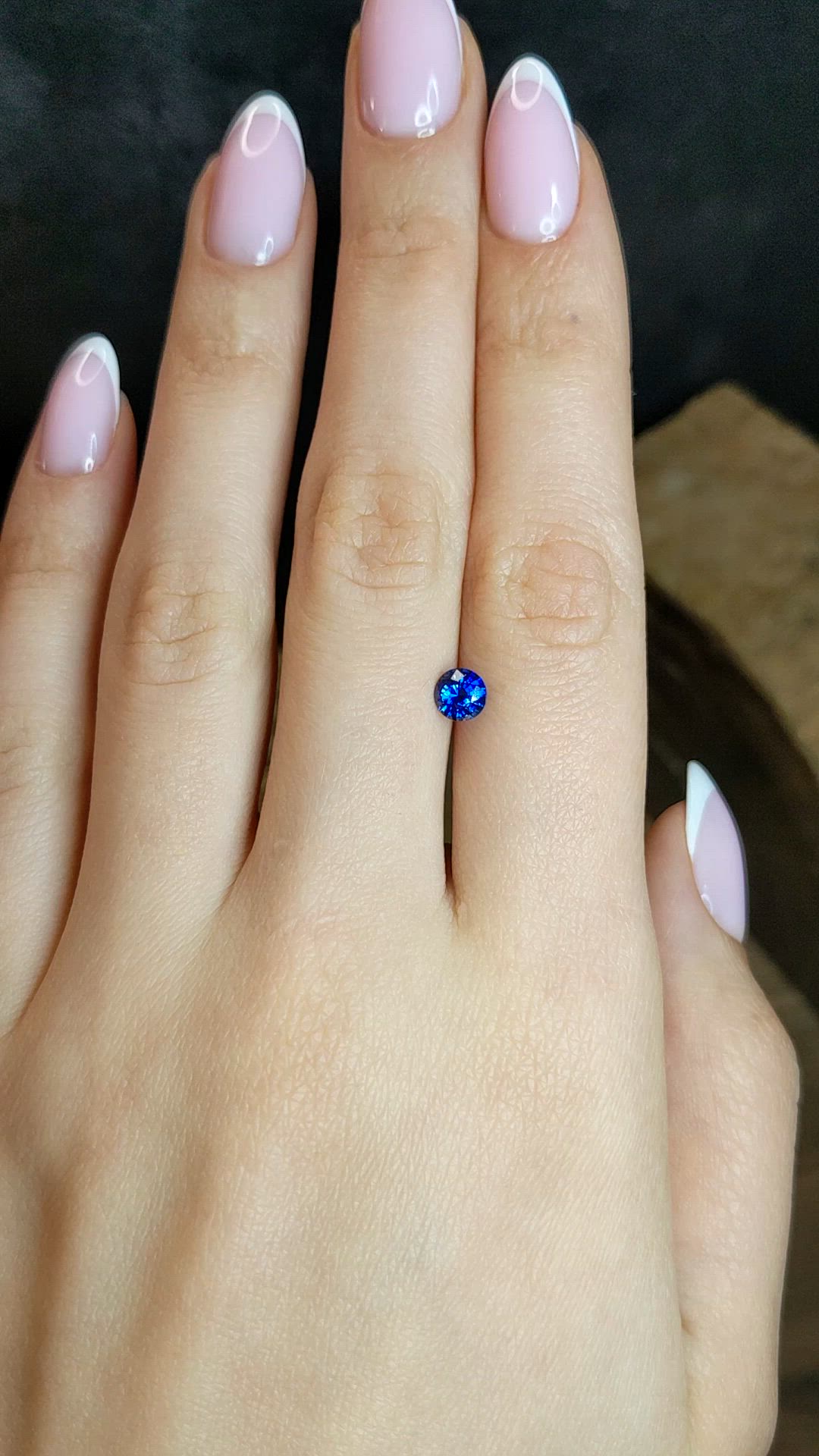 0.69 Ct. Purplish Blue Sapphire from Ceylon (Sri Lanka) Size Video