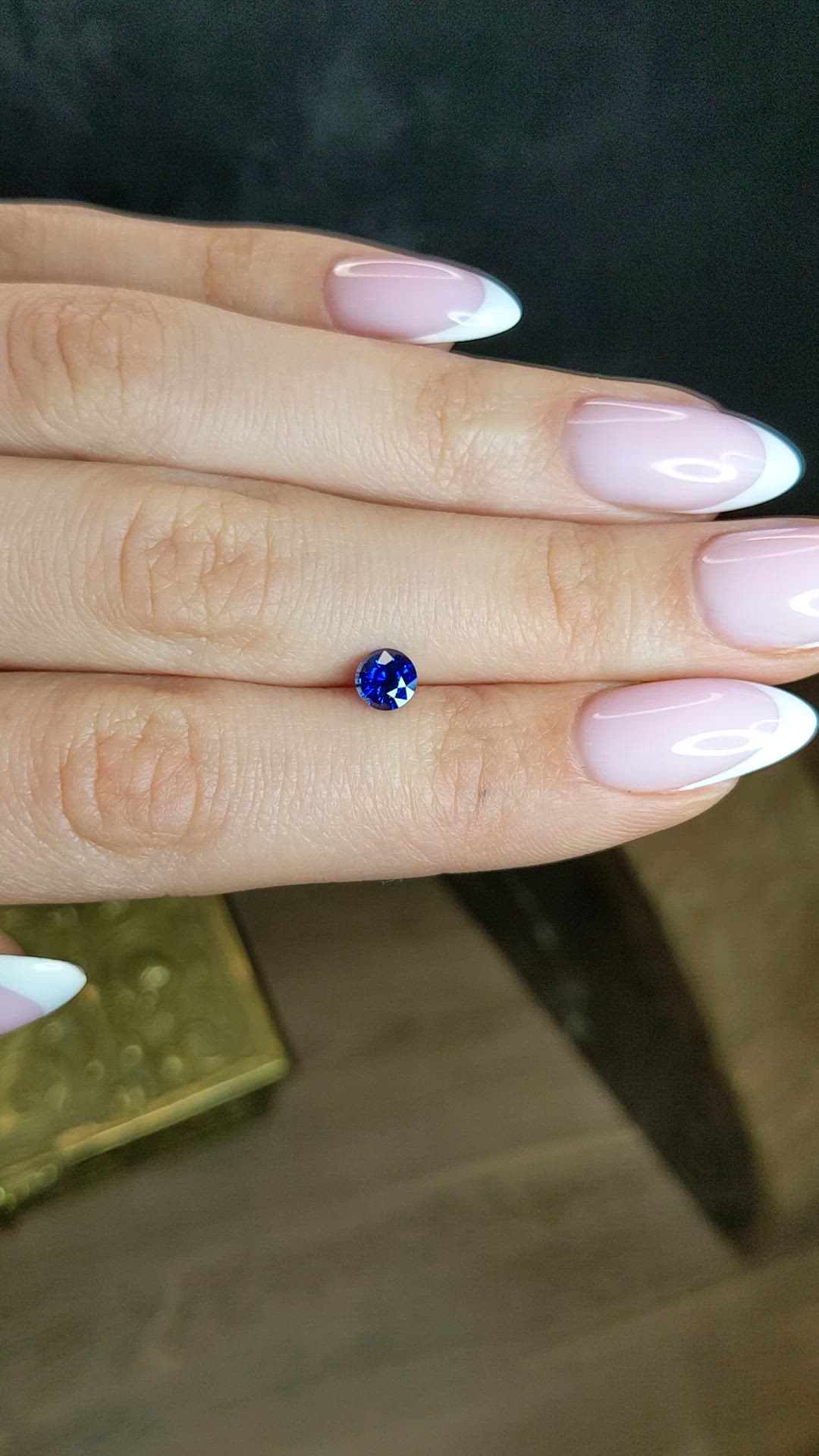 0.69 Ct. Purplish Blue Sapphire from Ceylon (Sri Lanka) Size Video