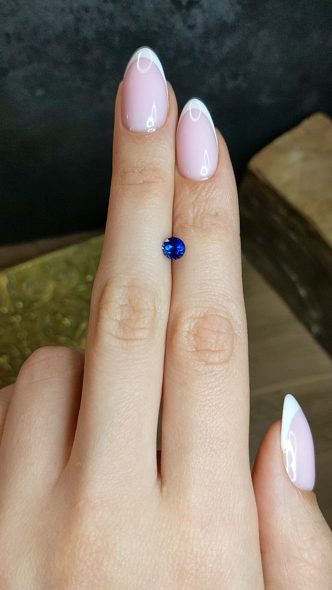 0.69 Ct. Purplish Blue Sapphire from Ceylon (Sri Lanka) Size Video