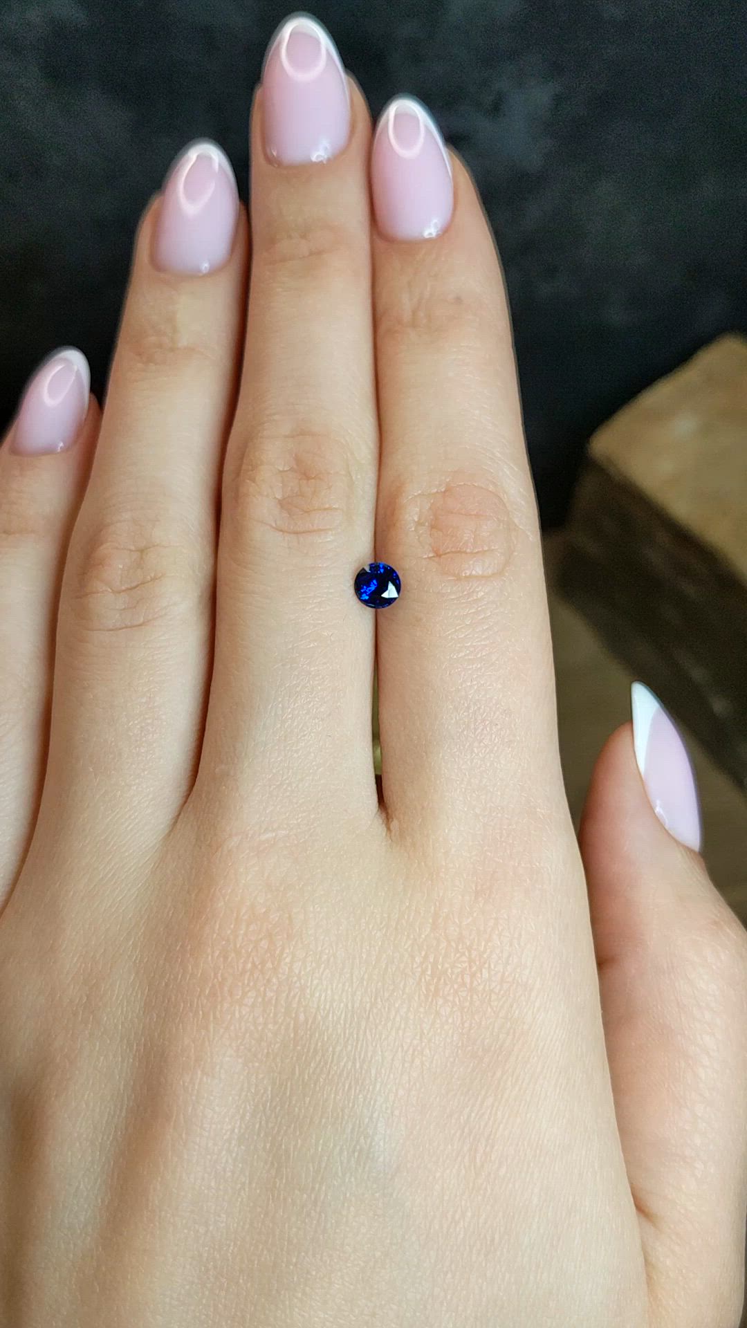 0.65 Ct. Blue Sapphire from Ceylon (Sri Lanka) Size Video