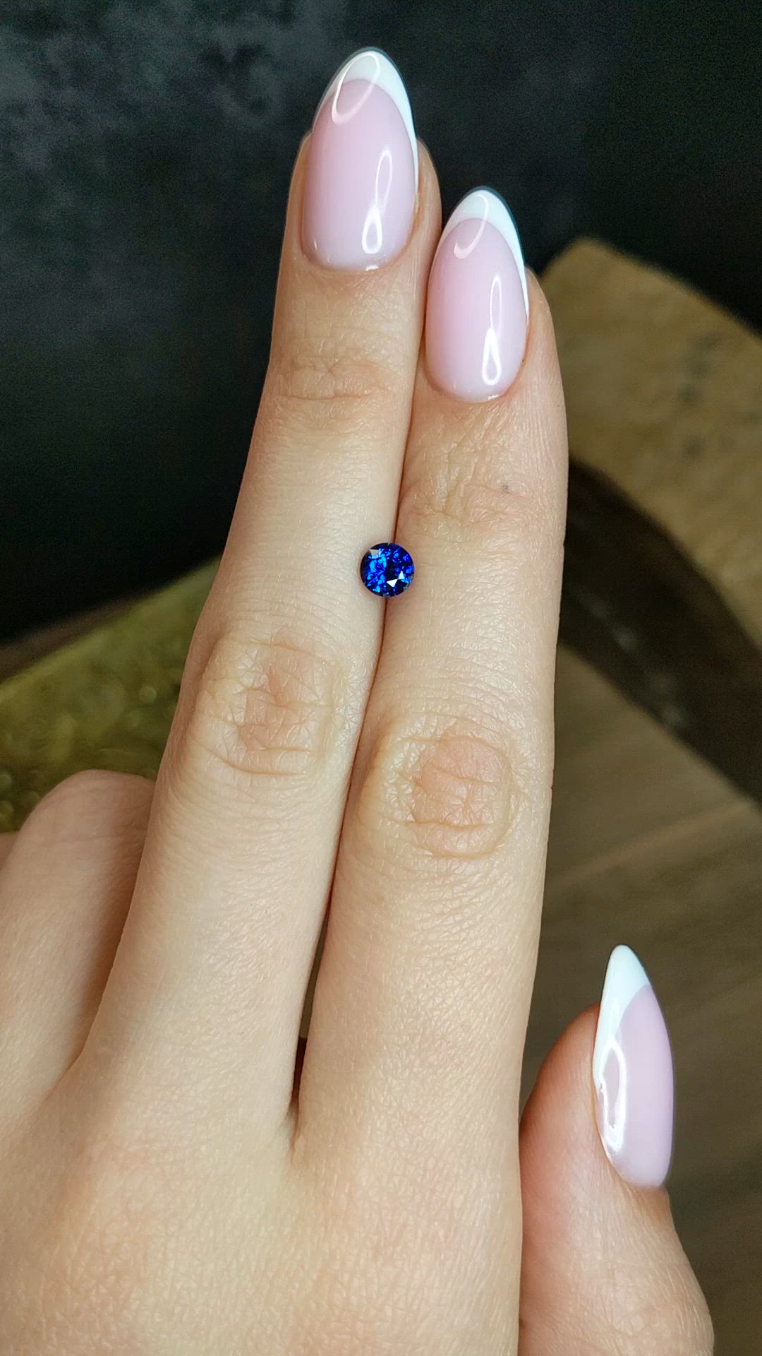 0.65 Ct. Blue Sapphire from Ceylon (Sri Lanka) Size Video