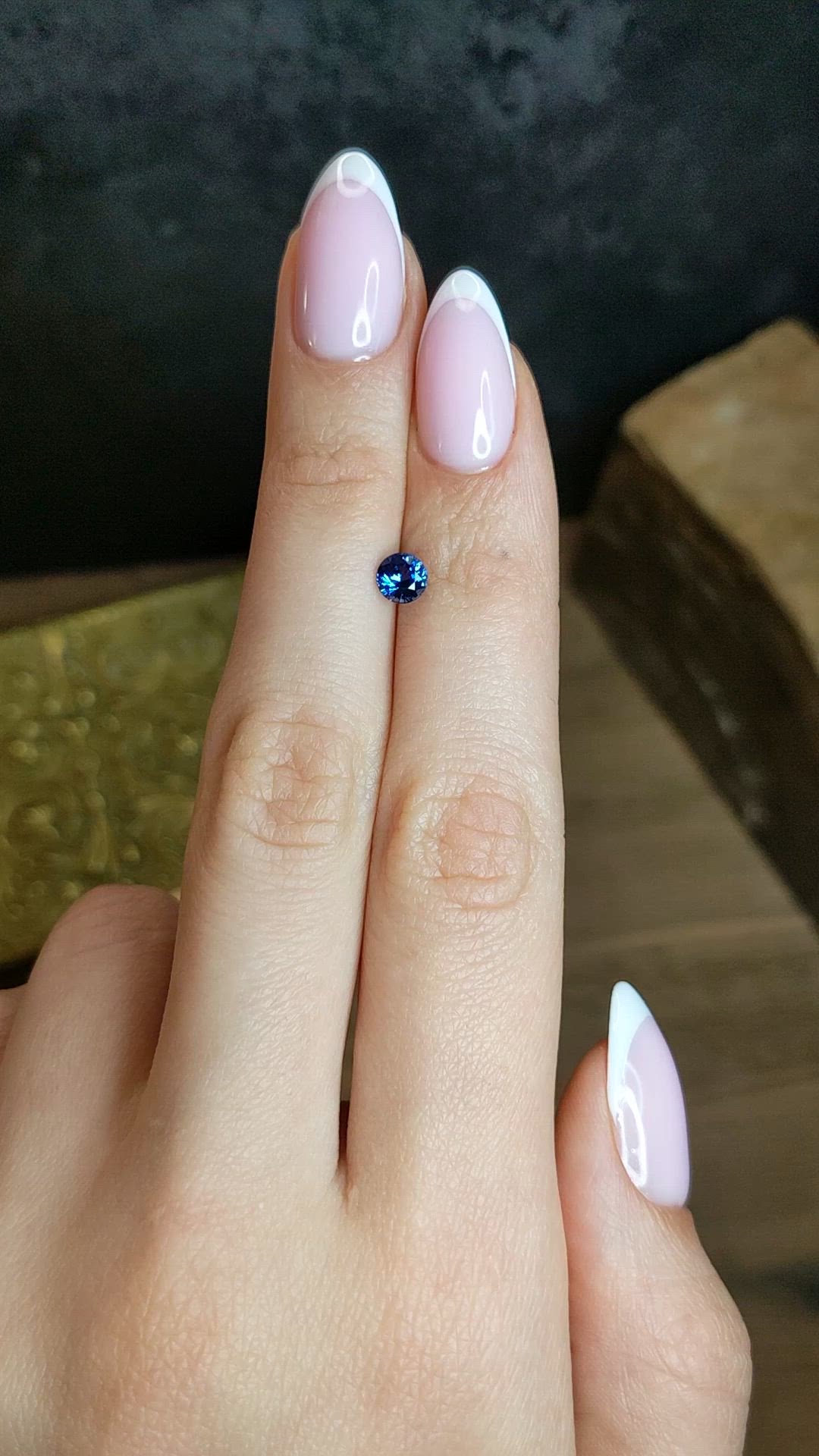 0.68 Ct. Blue Sapphire from Ceylon (Sri Lanka) Size Video