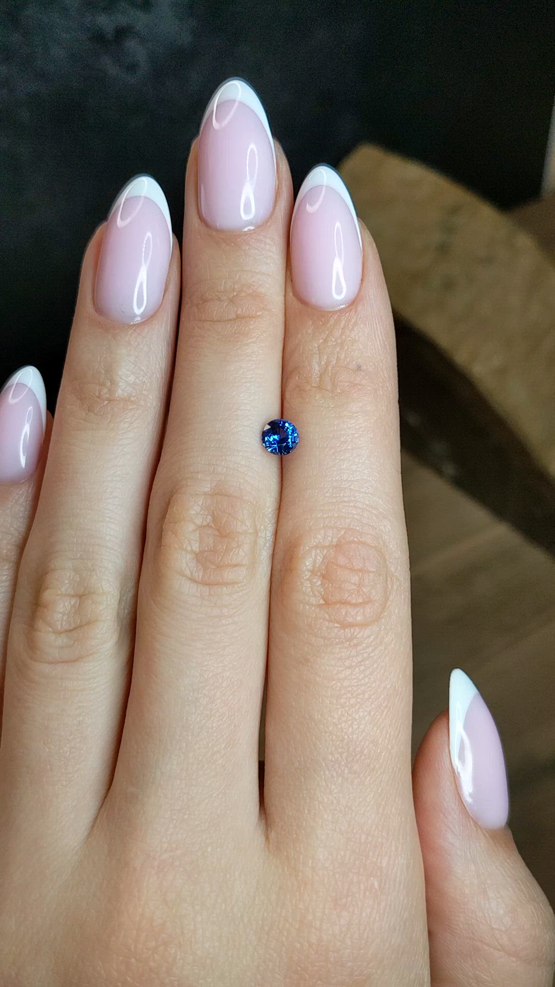 0.68 Ct. Blue Sapphire from Ceylon (Sri Lanka) Size Video