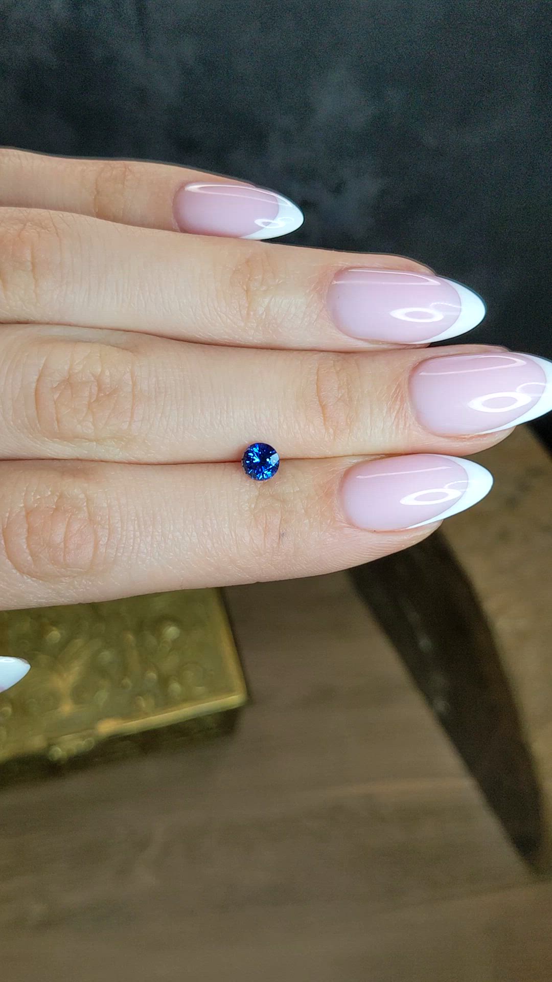 0.68 Ct. Blue Sapphire from Ceylon (Sri Lanka) Size Video