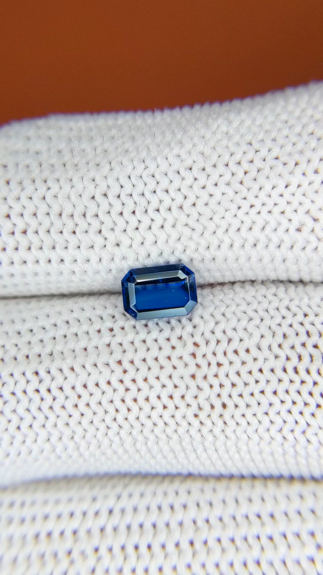 0.72 Ct. Blue Sapphire from Ceylon (Sri Lanka) Size Video