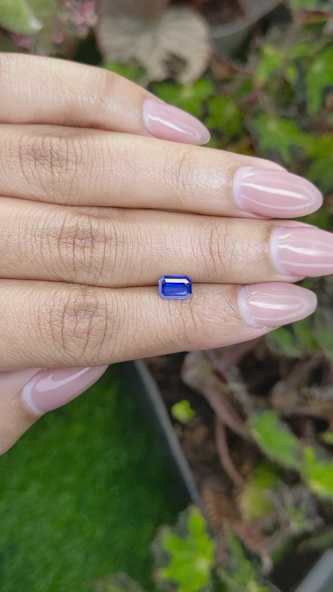 0.72 Ct. Blue Sapphire from Ceylon (Sri Lanka) Size Video