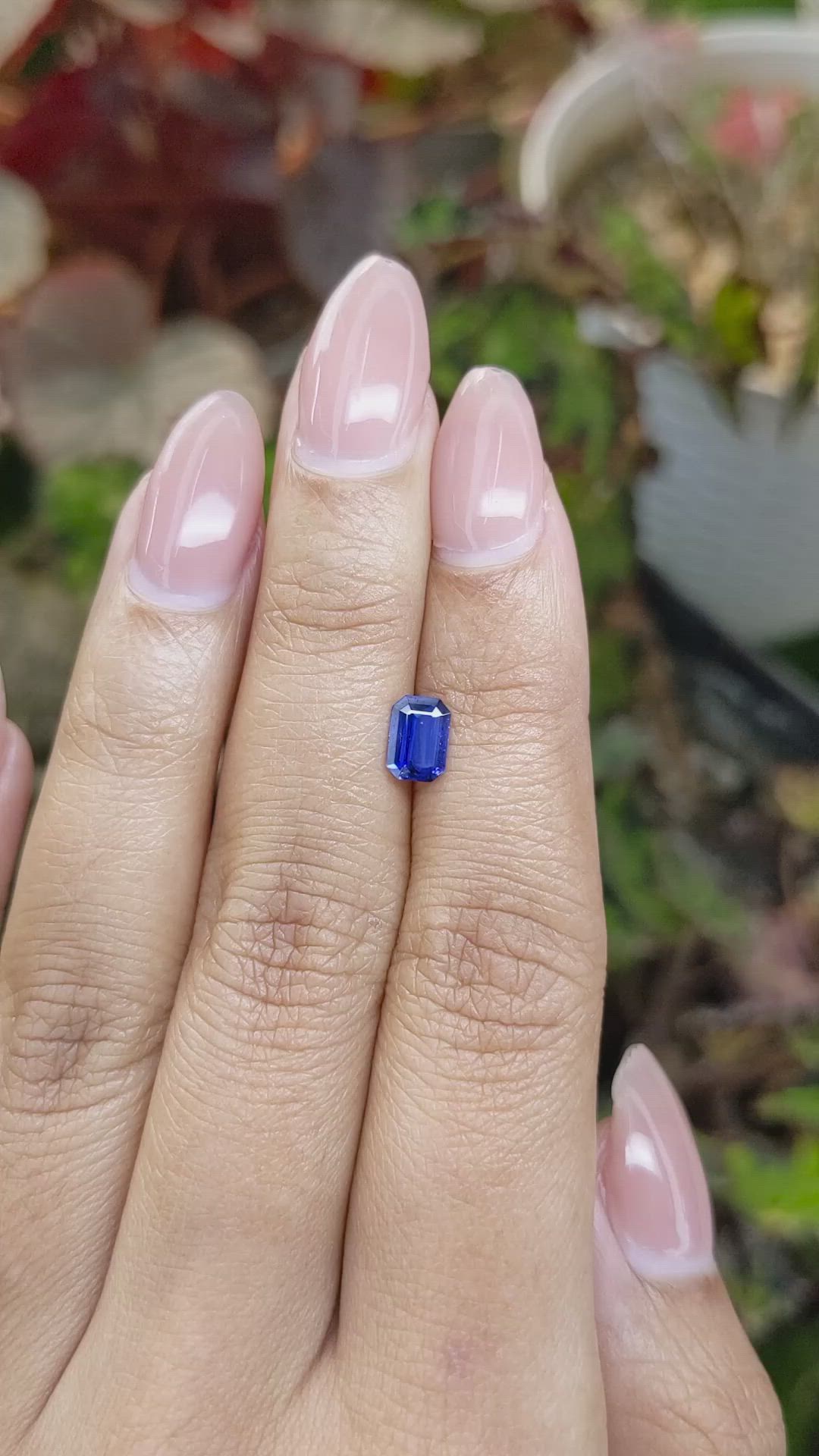 0.72 Ct. Blue Sapphire from Ceylon (Sri Lanka) Size Video