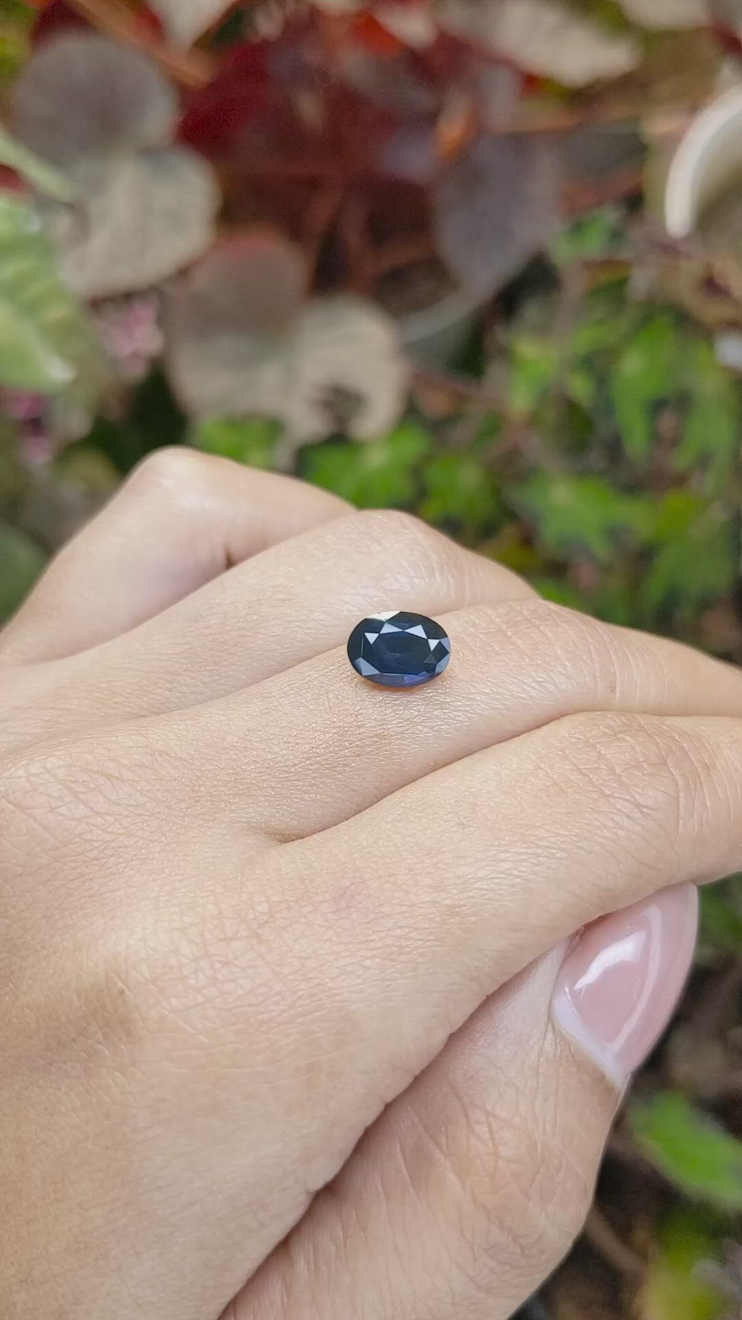 2.32 Ct. Greenish Blue Sapphire from Ceylon (Sri Lanka) Size Video