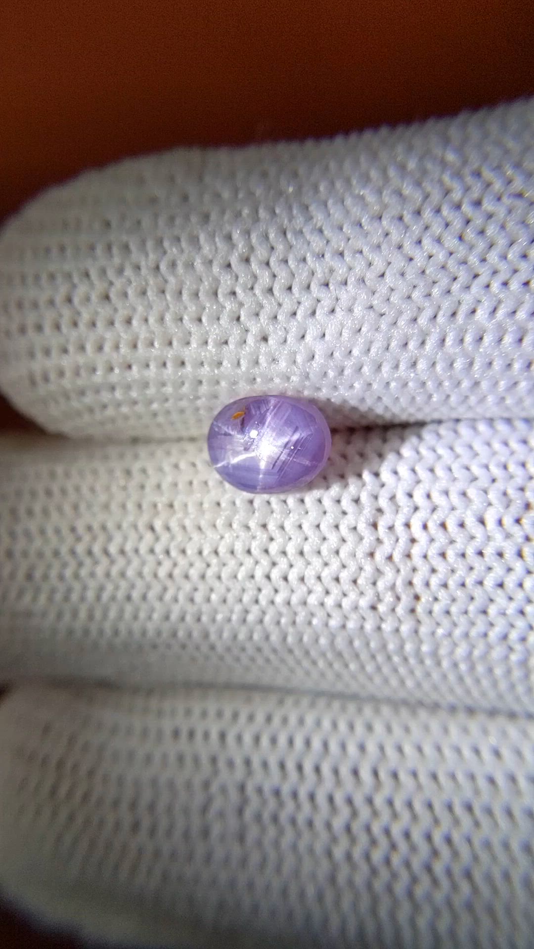 1.86 Ct. Pinkish Purple Star Sapphire from Ceylon (Sri Lanka) Size Video