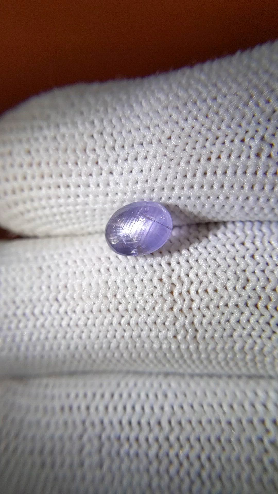 2.05 Ct. Bluish Purple Star Sapphire from Ceylon (Sri Lanka) Size Video