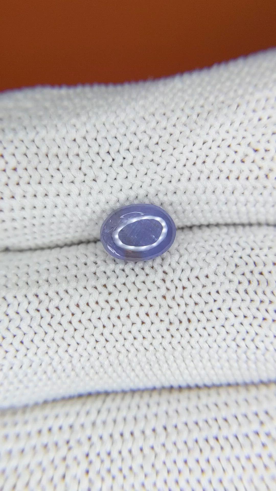2.05 Ct. Bluish Purple Star Sapphire from Ceylon (Sri Lanka) Size Video