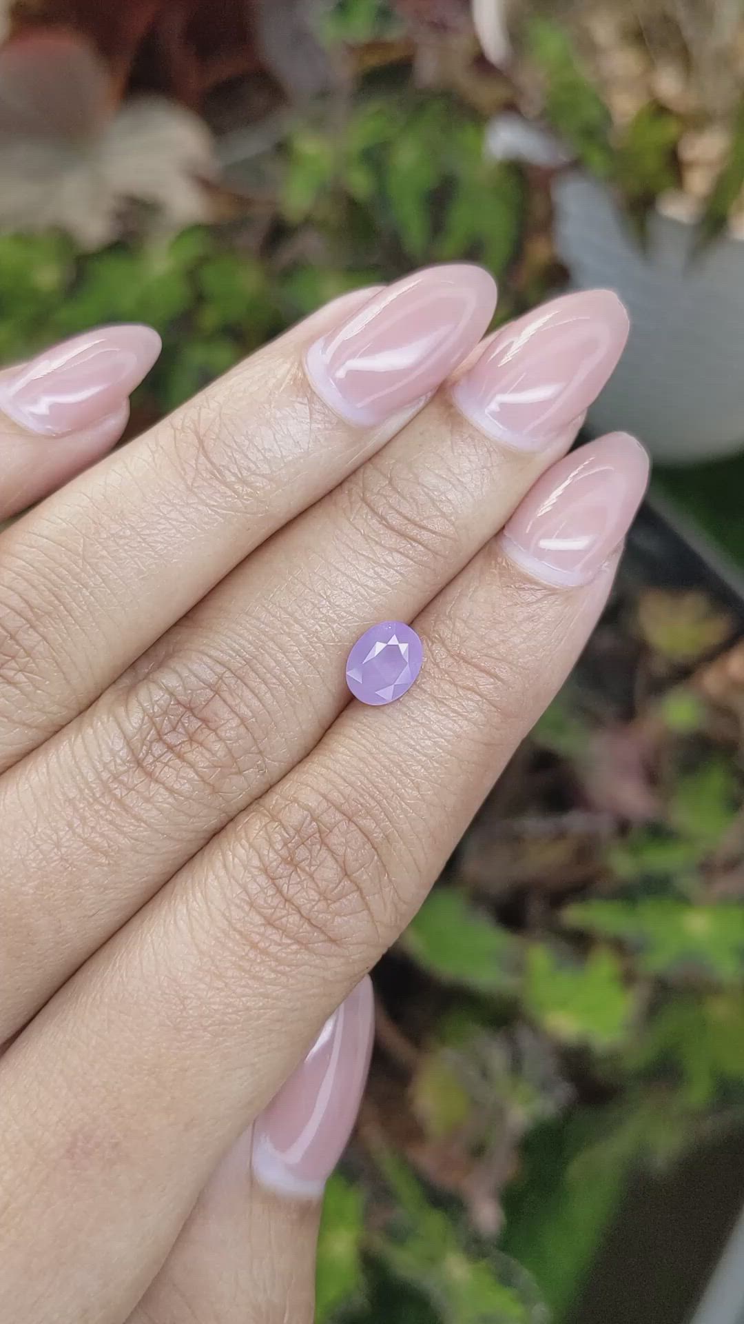 1.47 Ct. Purple Sapphire from Ceylon (Sri Lanka) Size Video