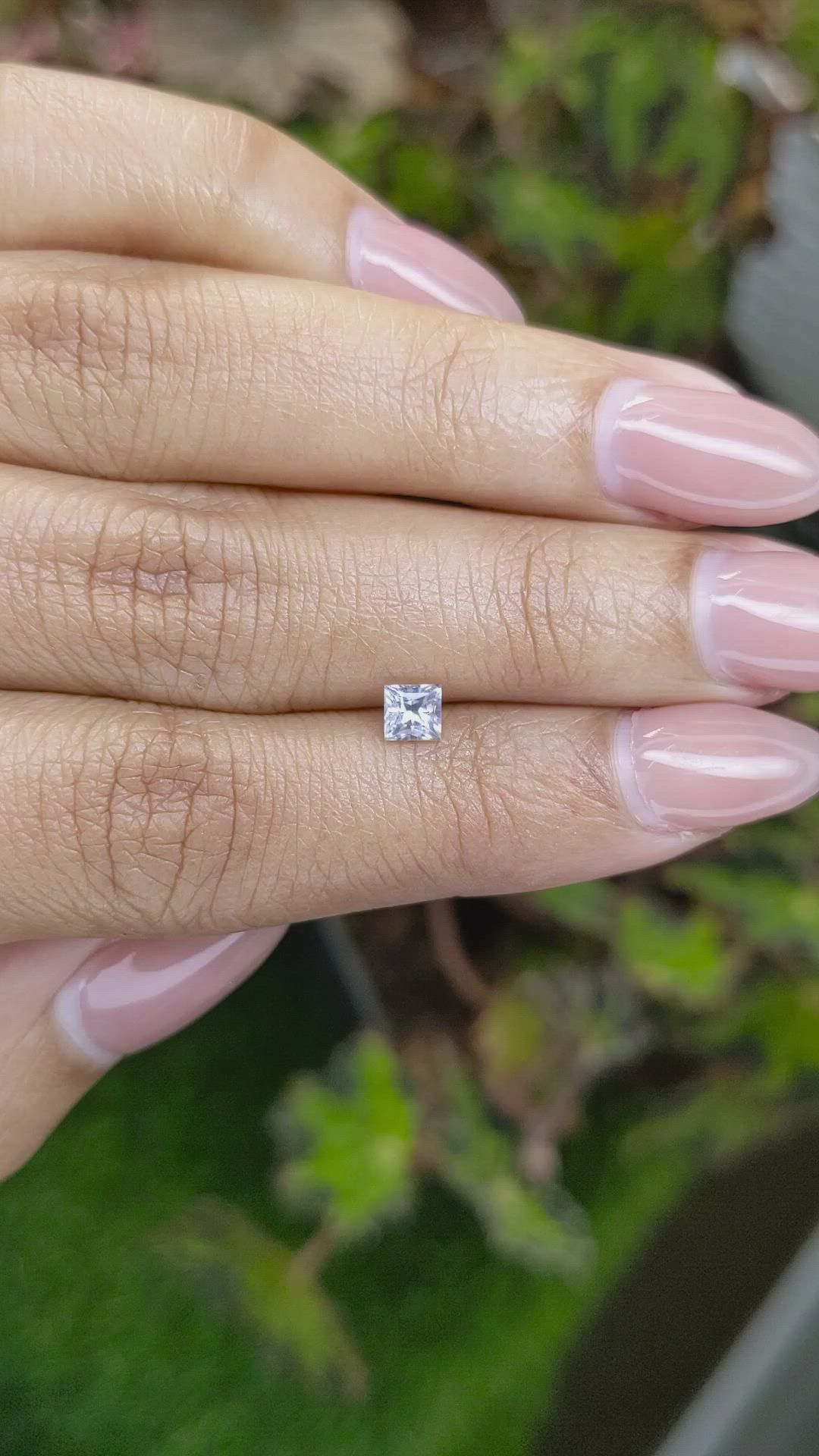 0.48 Ct. White Sapphire from Ceylon (Sri Lanka) Size Video