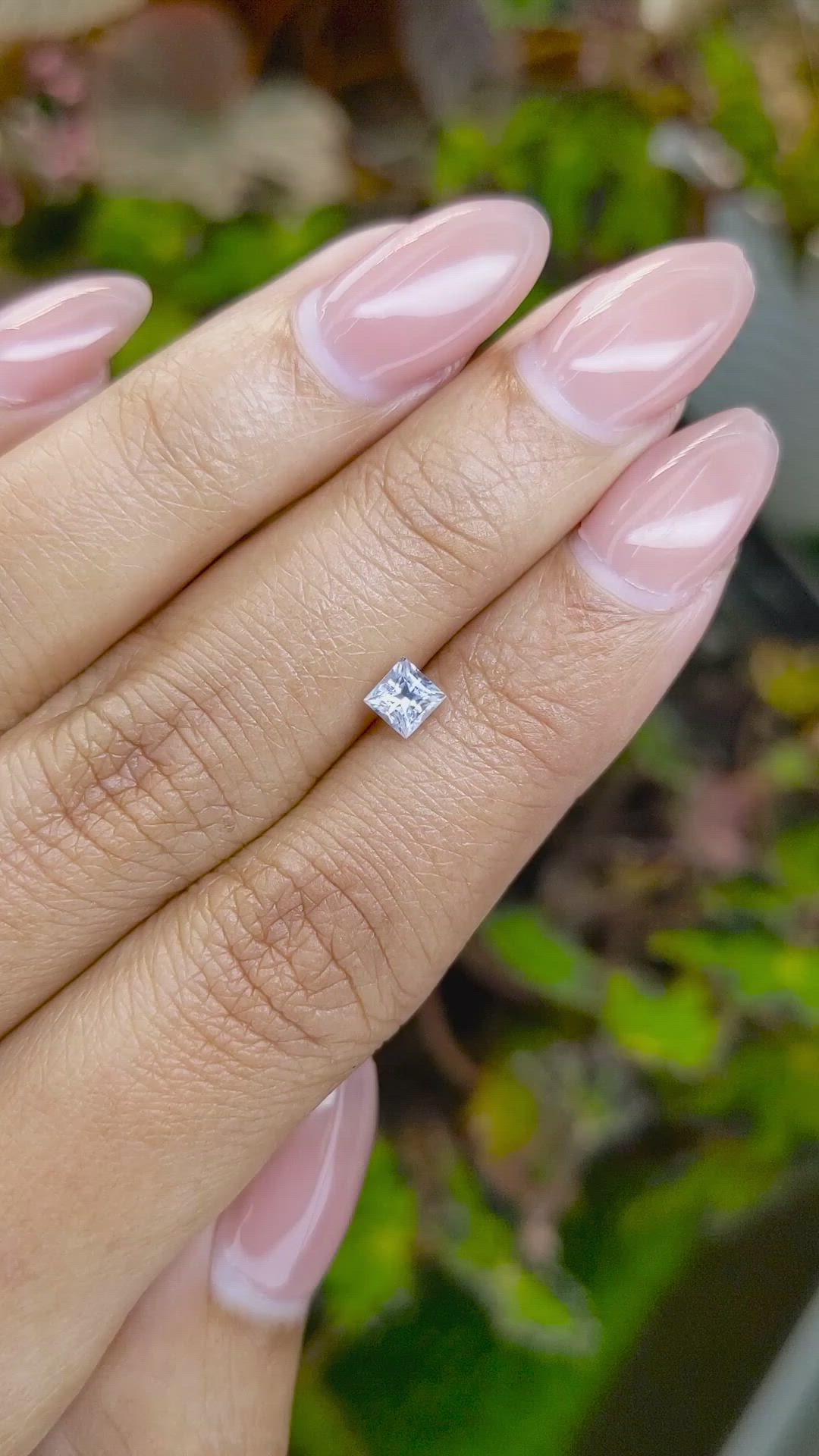 0.48 Ct. White Sapphire from Ceylon (Sri Lanka) Size Video