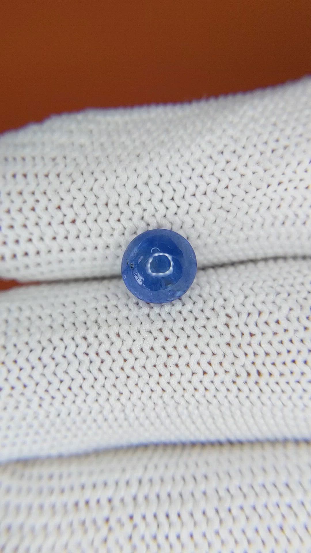 2.08 Ct. Blue Cabochon Sapphire from Ceylon (Sri Lanka) Size Video