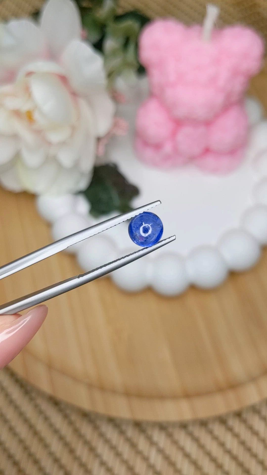 1.93 Ct. Blue Cabochon Sapphire from Ceylon (Sri Lanka) Size Video