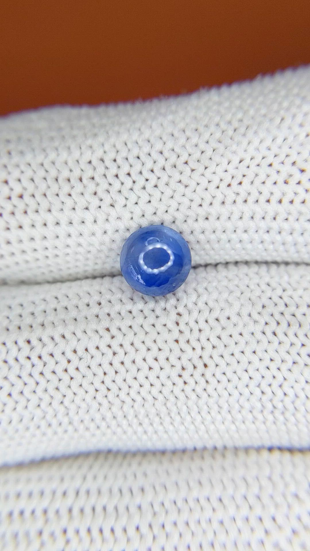 1.46 Ct. Blue Cabochon Sapphire from Ceylon (Sri Lanka) Size Video
