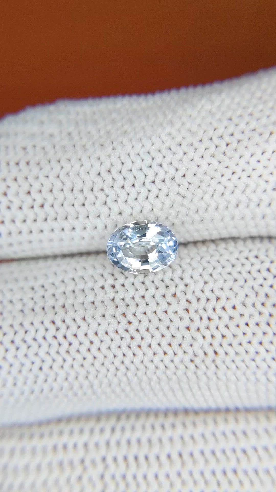 1.14 Ct. Blue Sapphire from Ceylon (Sri Lanka) Size Video