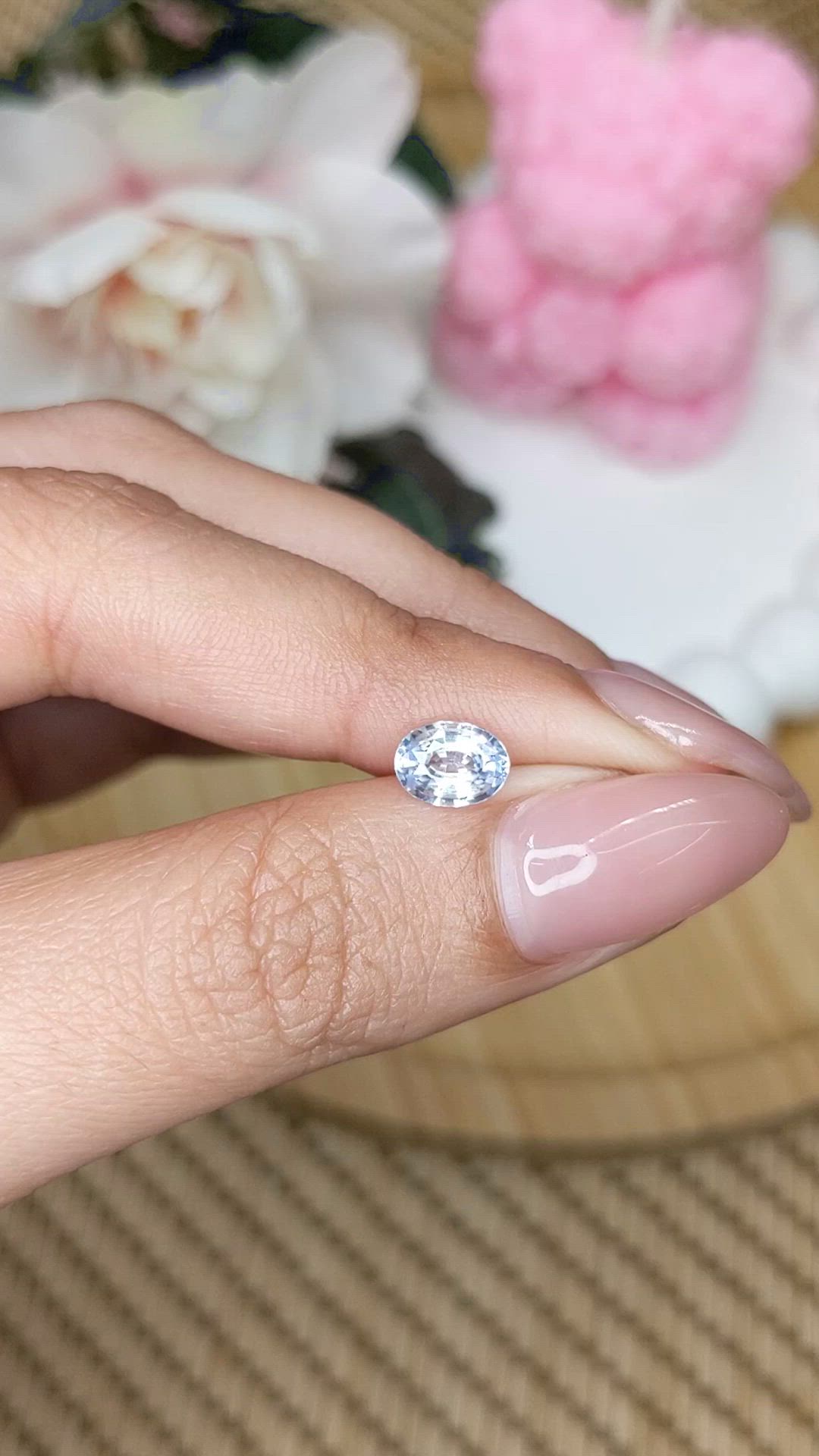 1.14 Ct. Blue Sapphire from Ceylon (Sri Lanka) Size Video