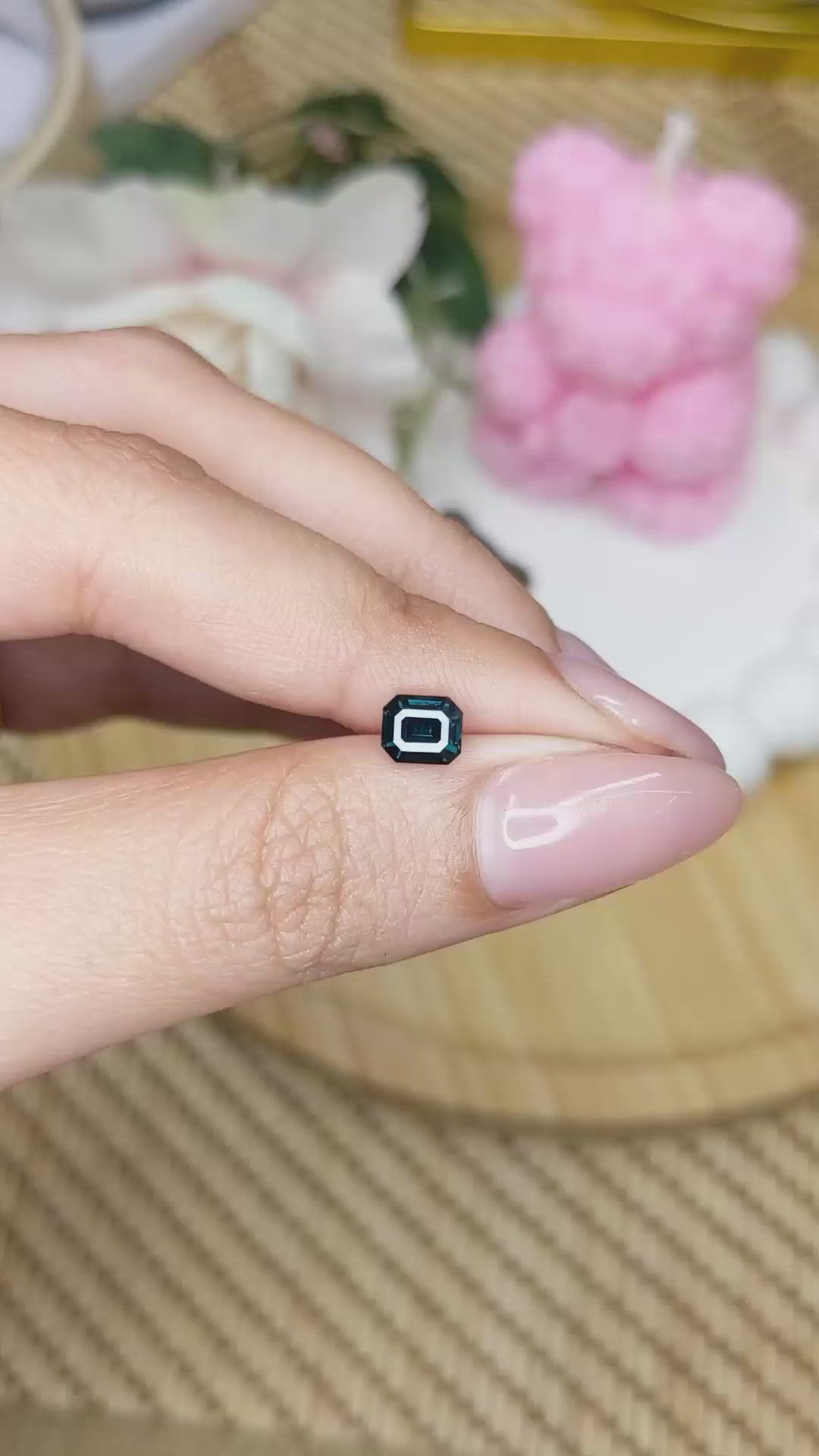 1.06 Ct. Greenish Blue Sapphire from Ceylon (Sri Lanka) Size Video