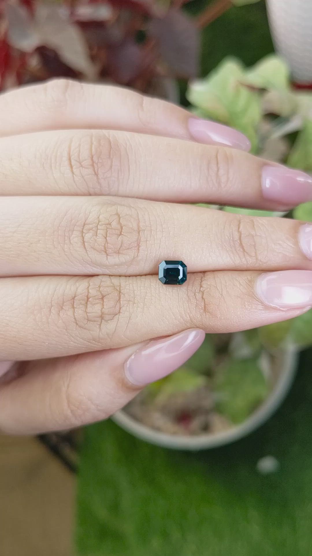 1.06 Ct. Greenish Blue Sapphire from Ceylon (Sri Lanka) Size Video