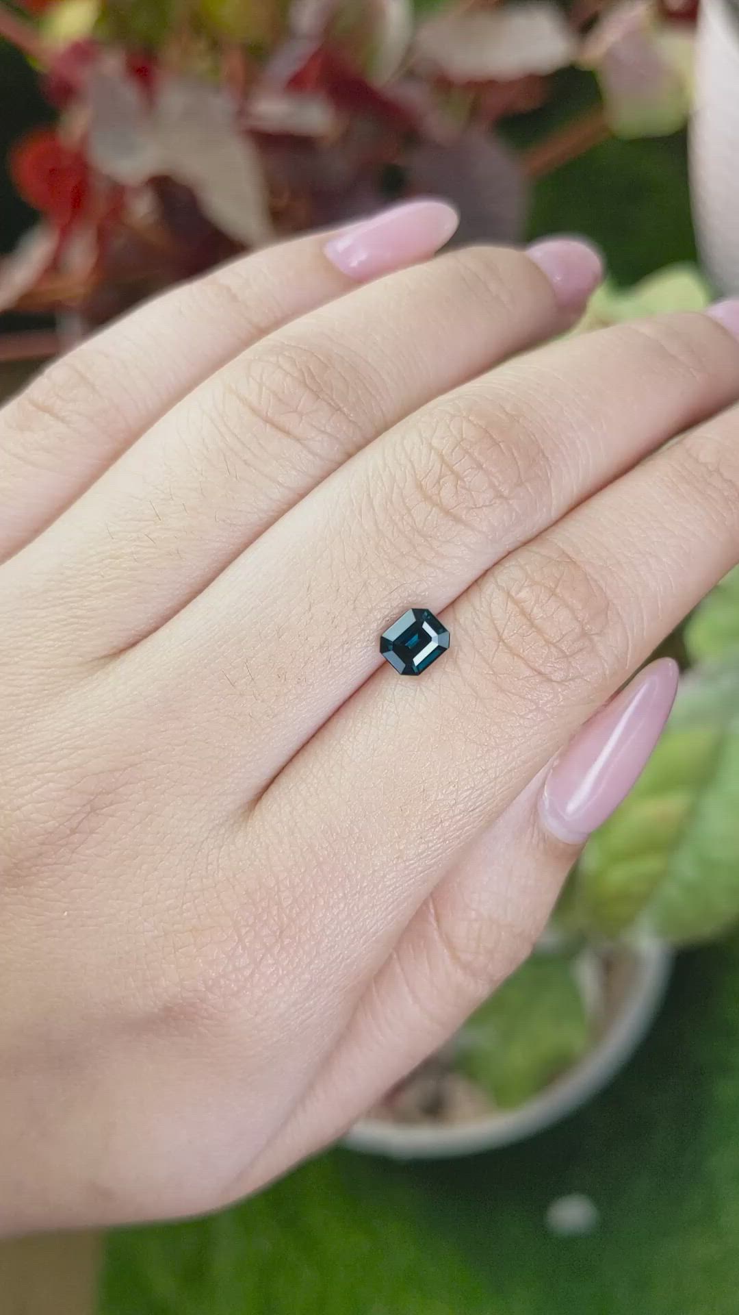 1.06 Ct. Greenish Blue Sapphire from Ceylon (Sri Lanka) Size Video