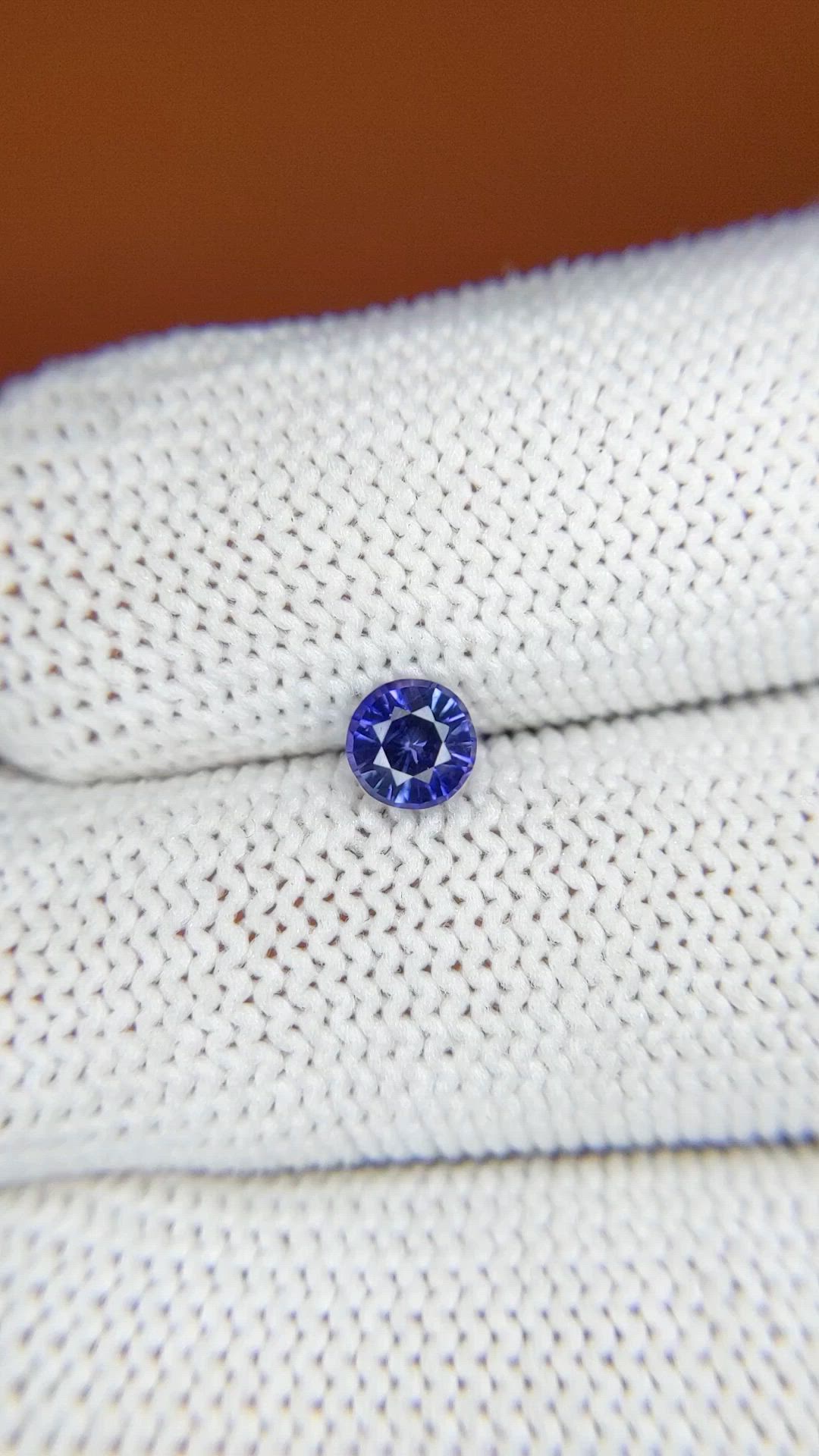 0.54 Ct. Purplish Blue Sapphire from Ceylon (Sri Lanka) Size Video