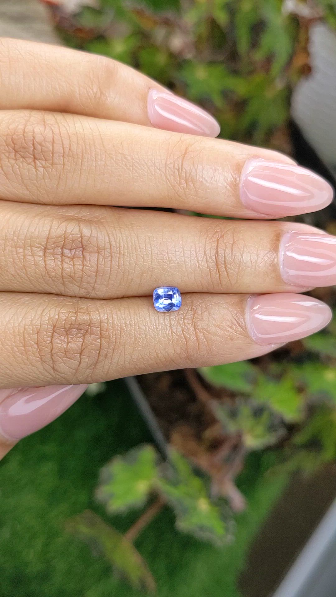 0.52 Ct. Blue Sapphire from Ceylon (Sri Lanka) Size Video