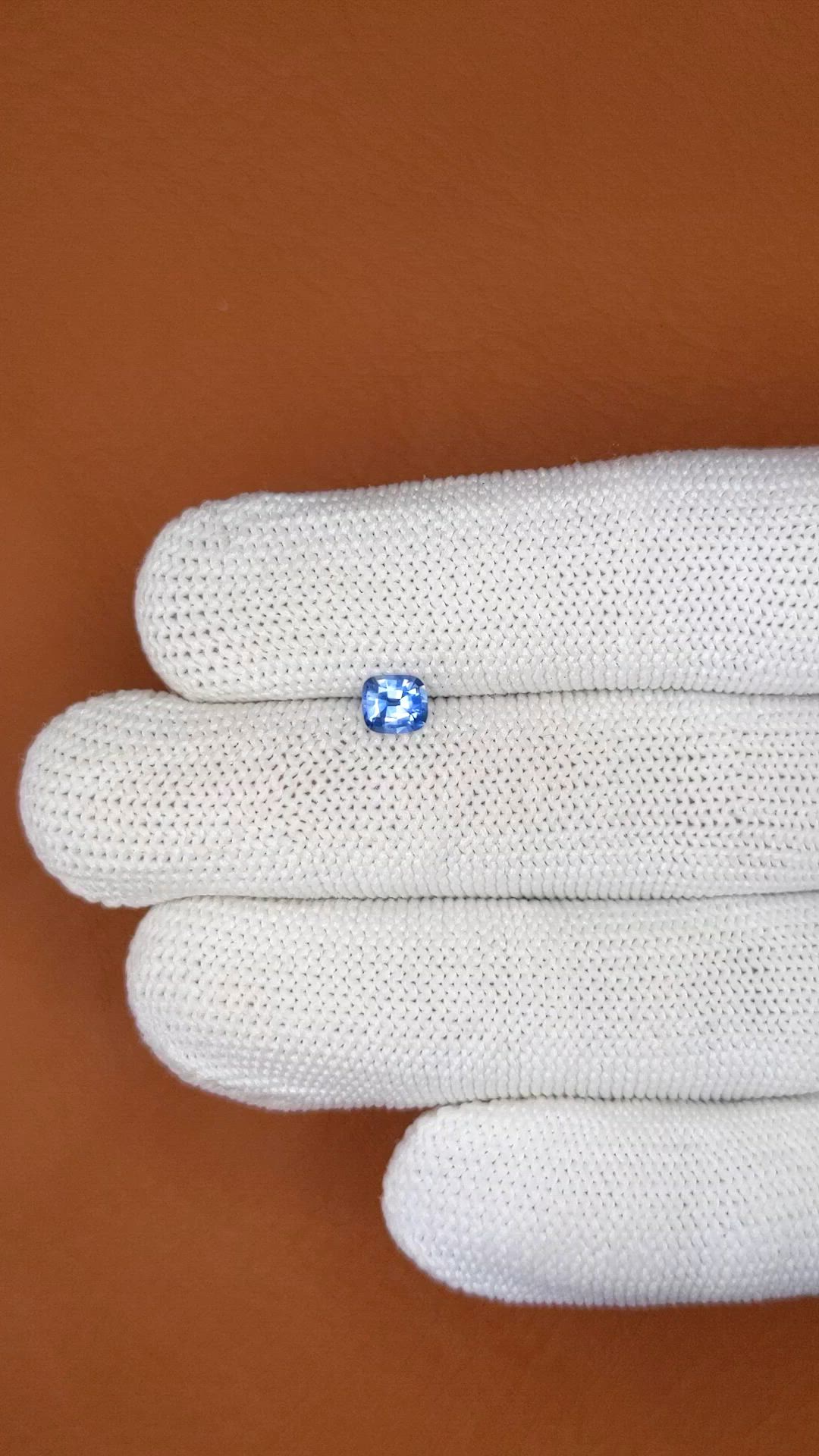 0.52 Ct. Blue Sapphire from Ceylon (Sri Lanka) Size Video