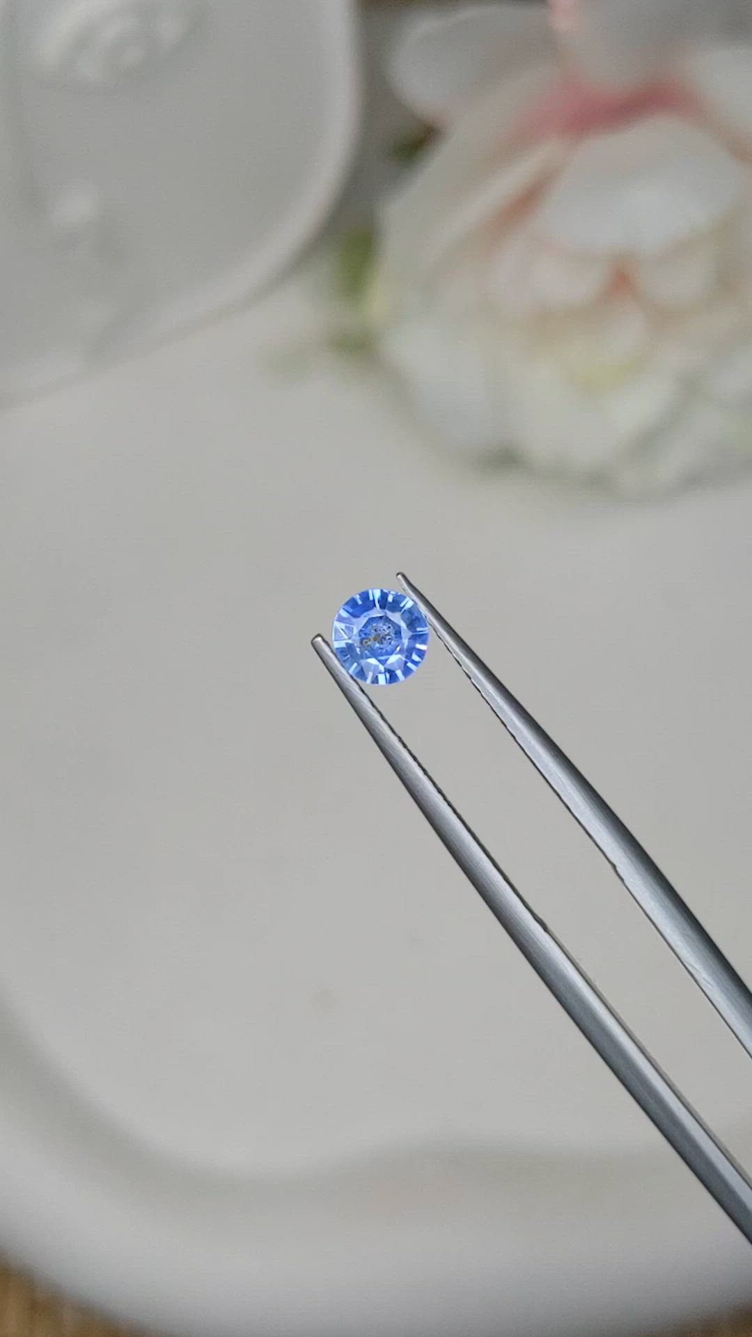 0.49 Ct. Blue Sapphire from Ceylon (Sri Lanka) Size Video