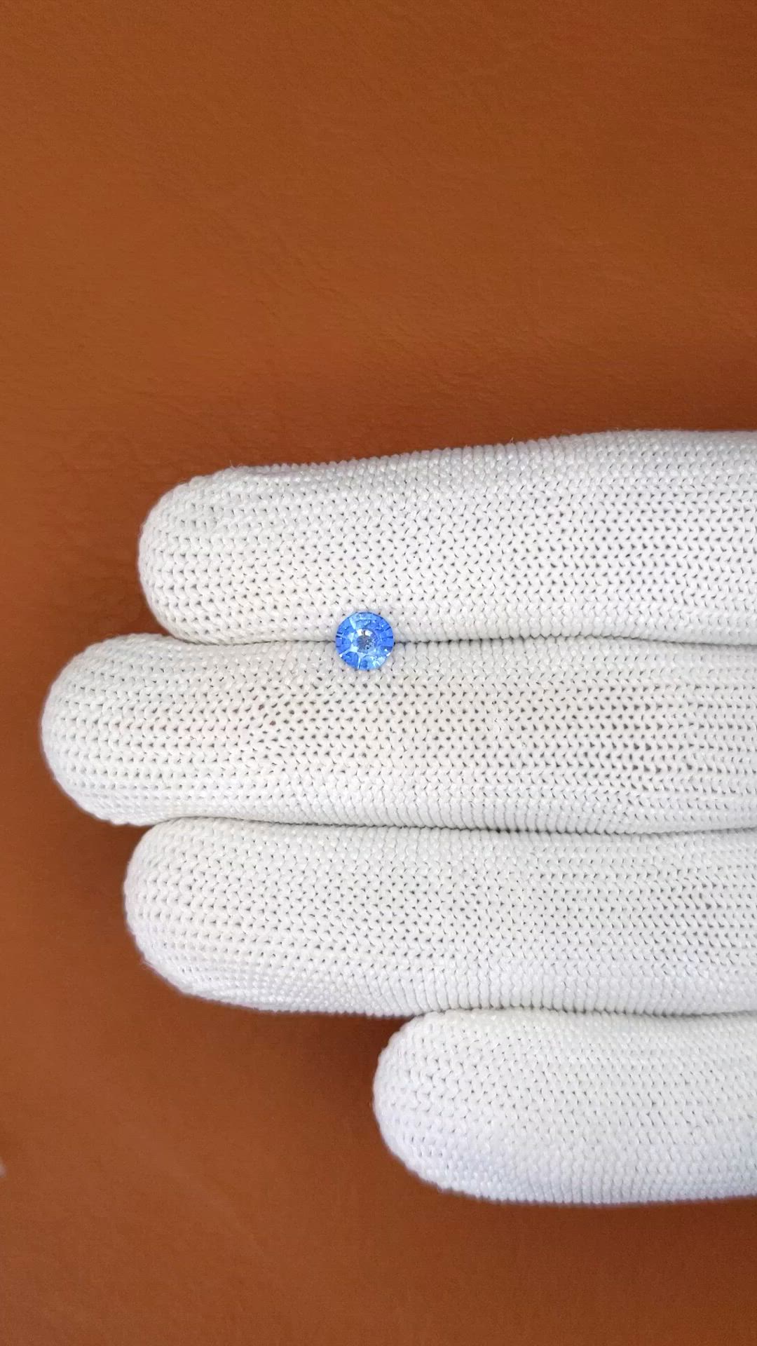 0.49 Ct. Blue Sapphire from Ceylon (Sri Lanka) Size Video