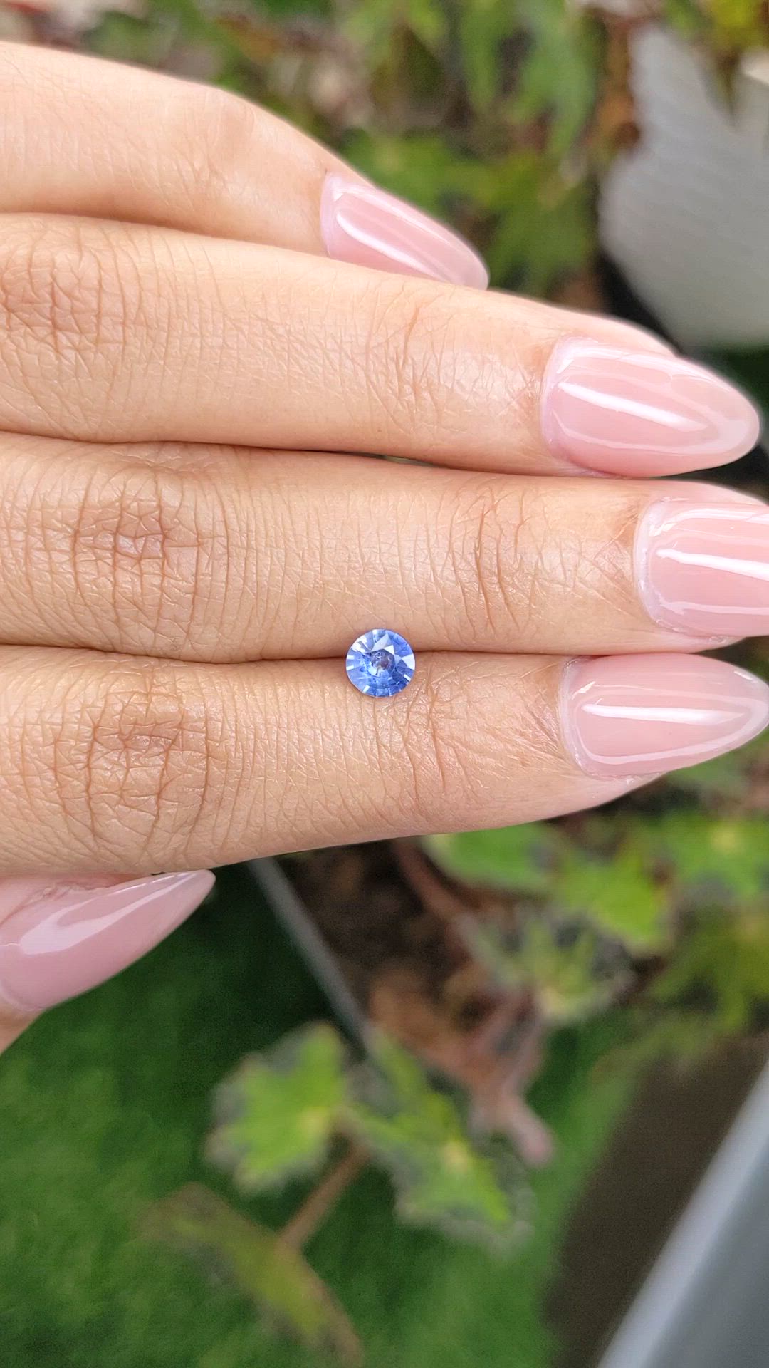 0.49 Ct. Blue Sapphire from Ceylon (Sri Lanka) Size Video
