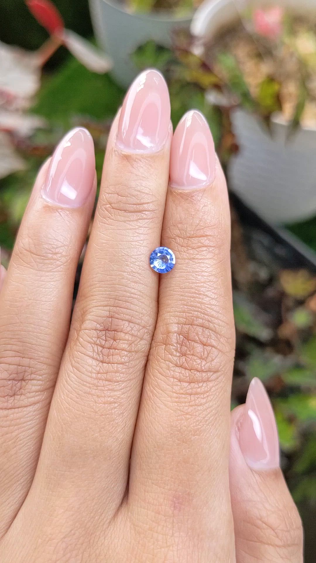 0.49 Ct. Blue Sapphire from Ceylon (Sri Lanka) Size Video