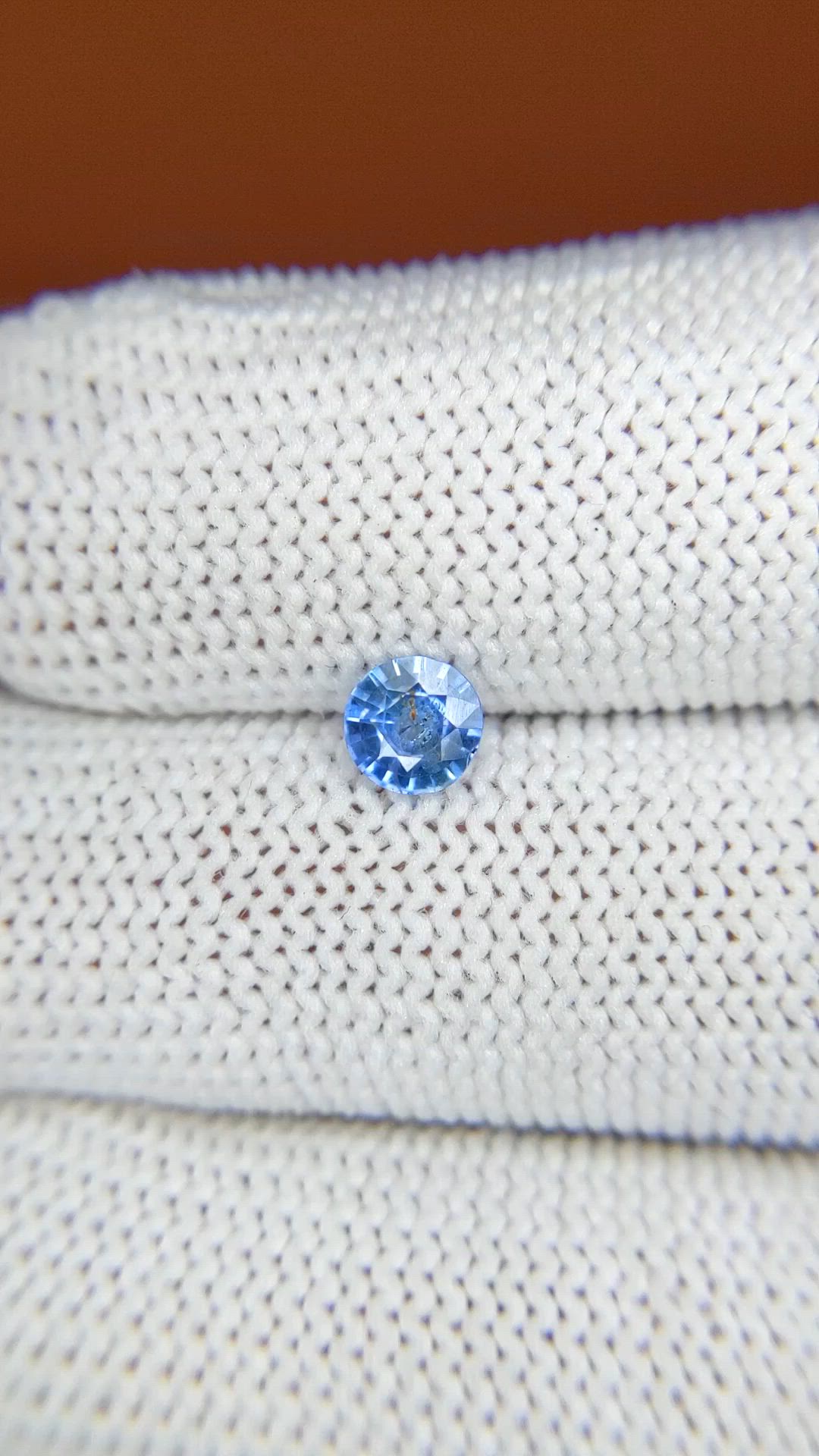 0.49 Ct. Blue Sapphire from Ceylon (Sri Lanka) Size Video