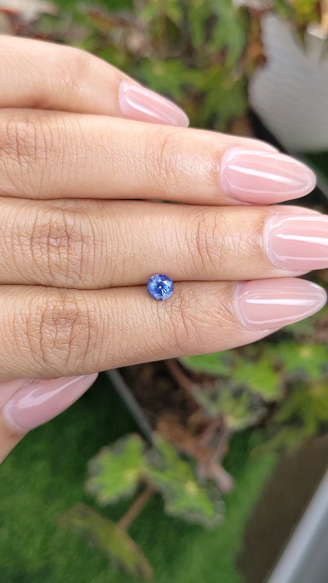 0.56 Ct. Blue Sapphire from Ceylon (Sri Lanka) Size Video