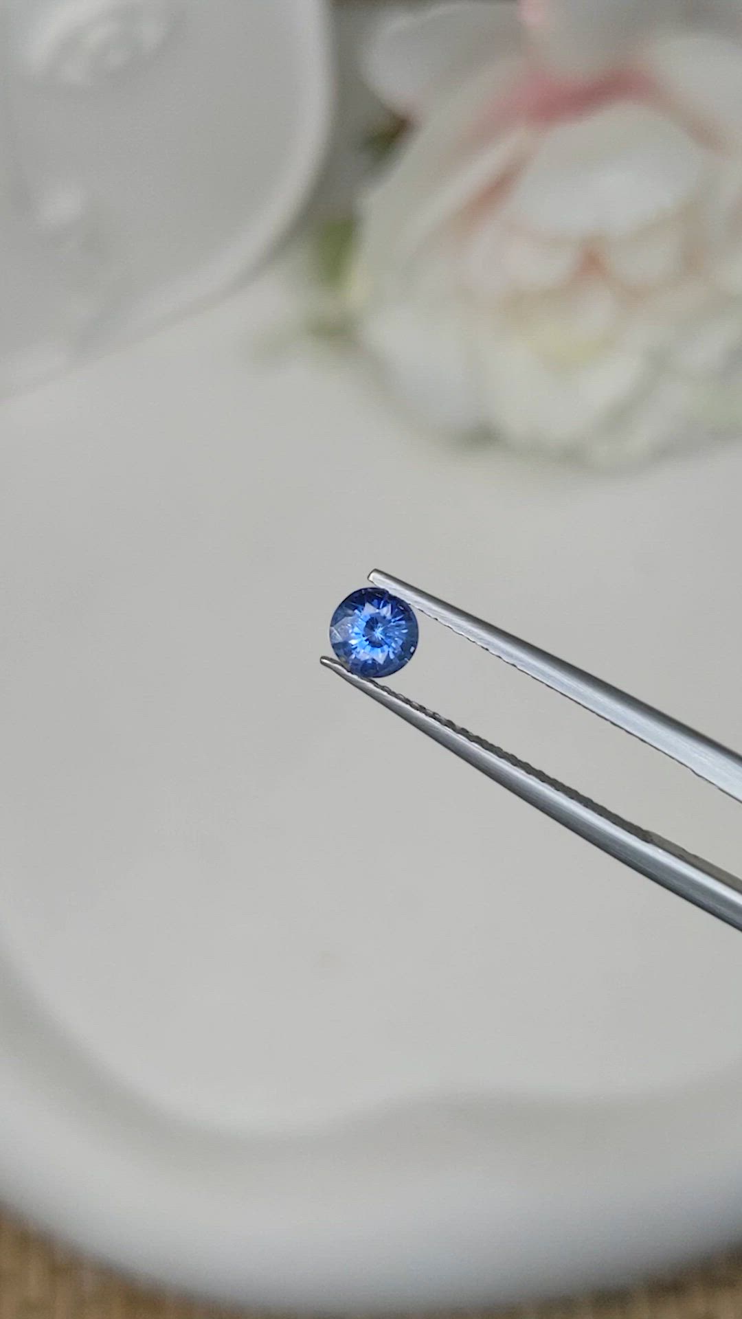 0.56 Ct. Blue Sapphire from Ceylon (Sri Lanka) Size Video