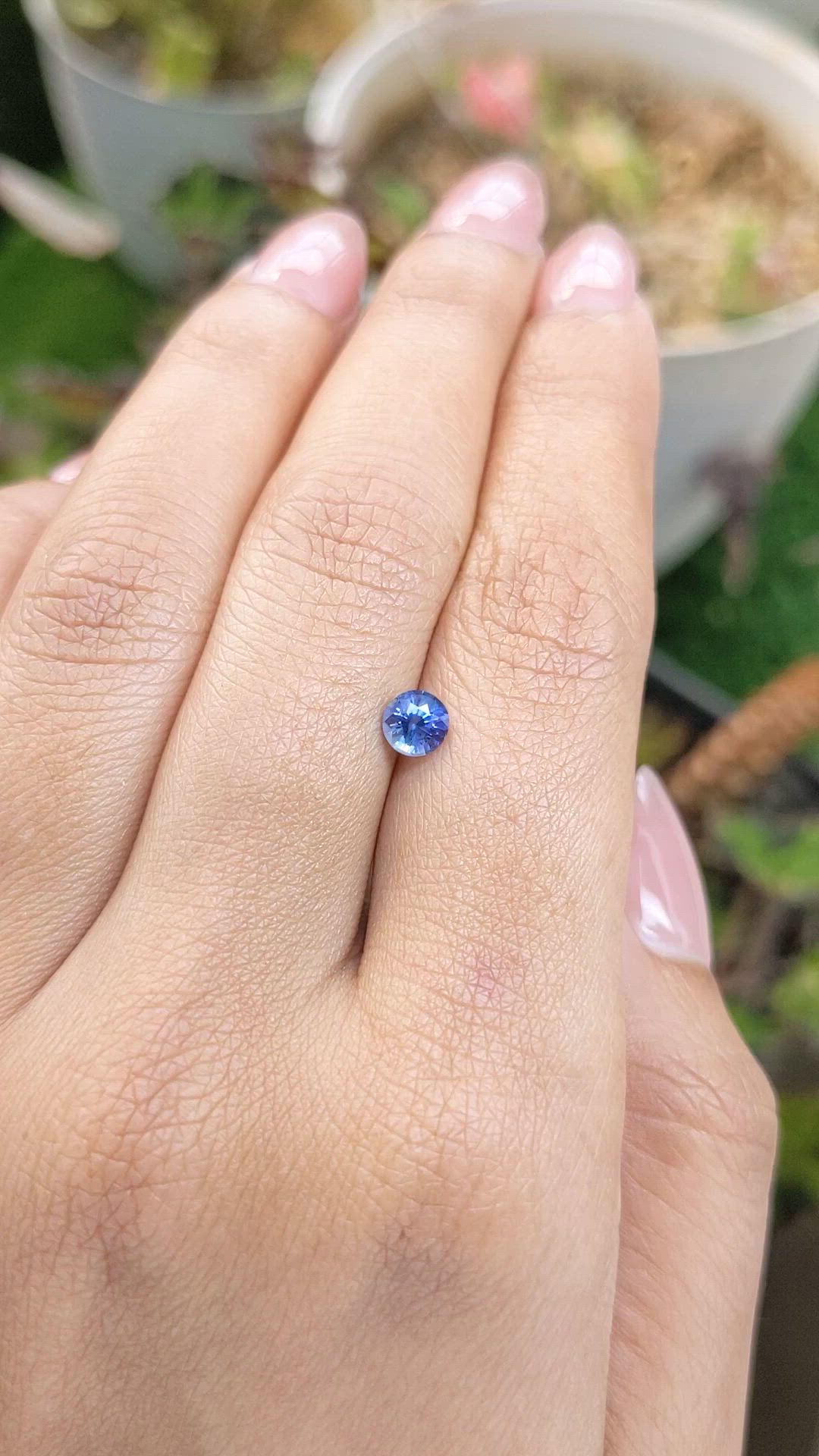 0.56 Ct. Blue Sapphire from Ceylon (Sri Lanka) Size Video