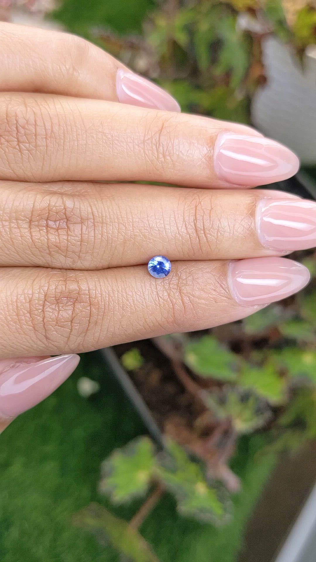 0.35 Ct. Blue Sapphire from Ceylon (Sri Lanka) Size Video