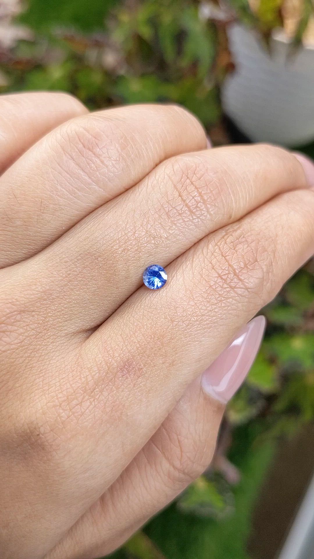 0.35 Ct. Blue Sapphire from Ceylon (Sri Lanka) Size Video