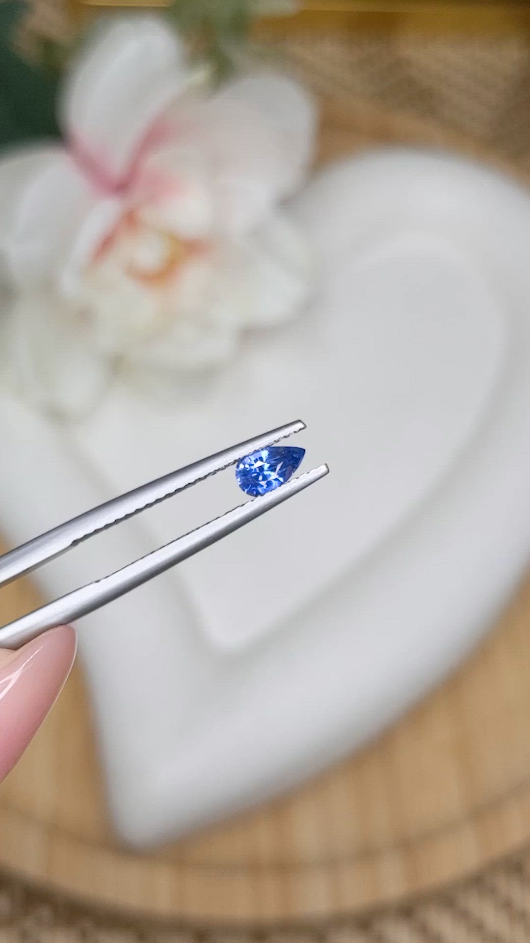 0.47 Ct. Blue Sapphire from Ceylon (Sri Lanka) Size Video