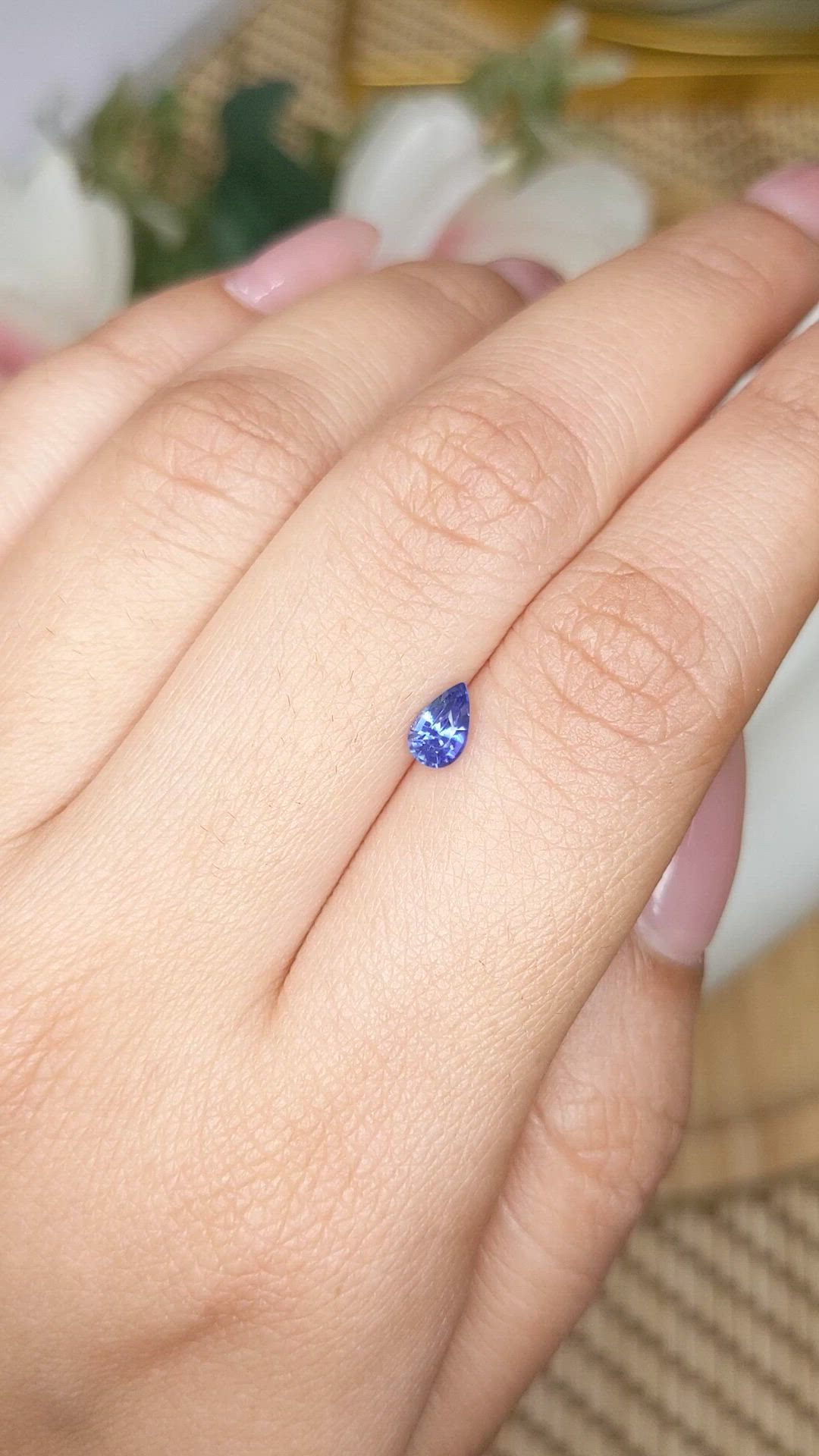 0.47 Ct. Blue Sapphire from Ceylon (Sri Lanka) Size Video
