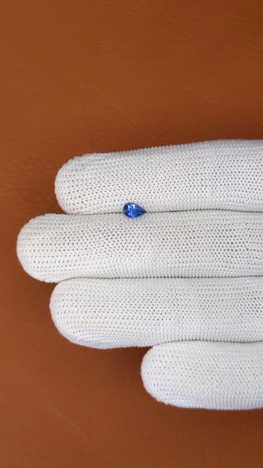 0.47 Ct. Blue Sapphire from Ceylon (Sri Lanka) Size Video