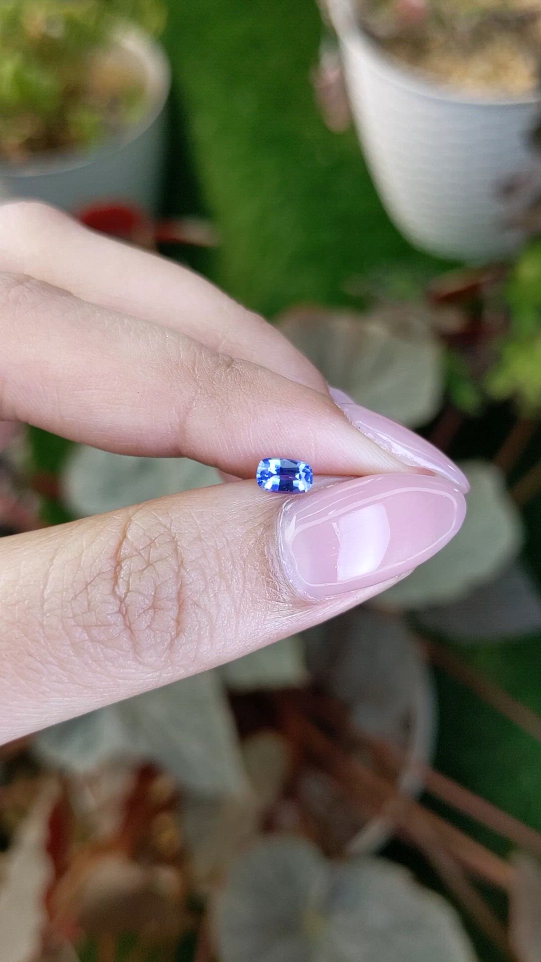 0.45 Ct. Blue Sapphire from Ceylon (Sri Lanka) Size Video