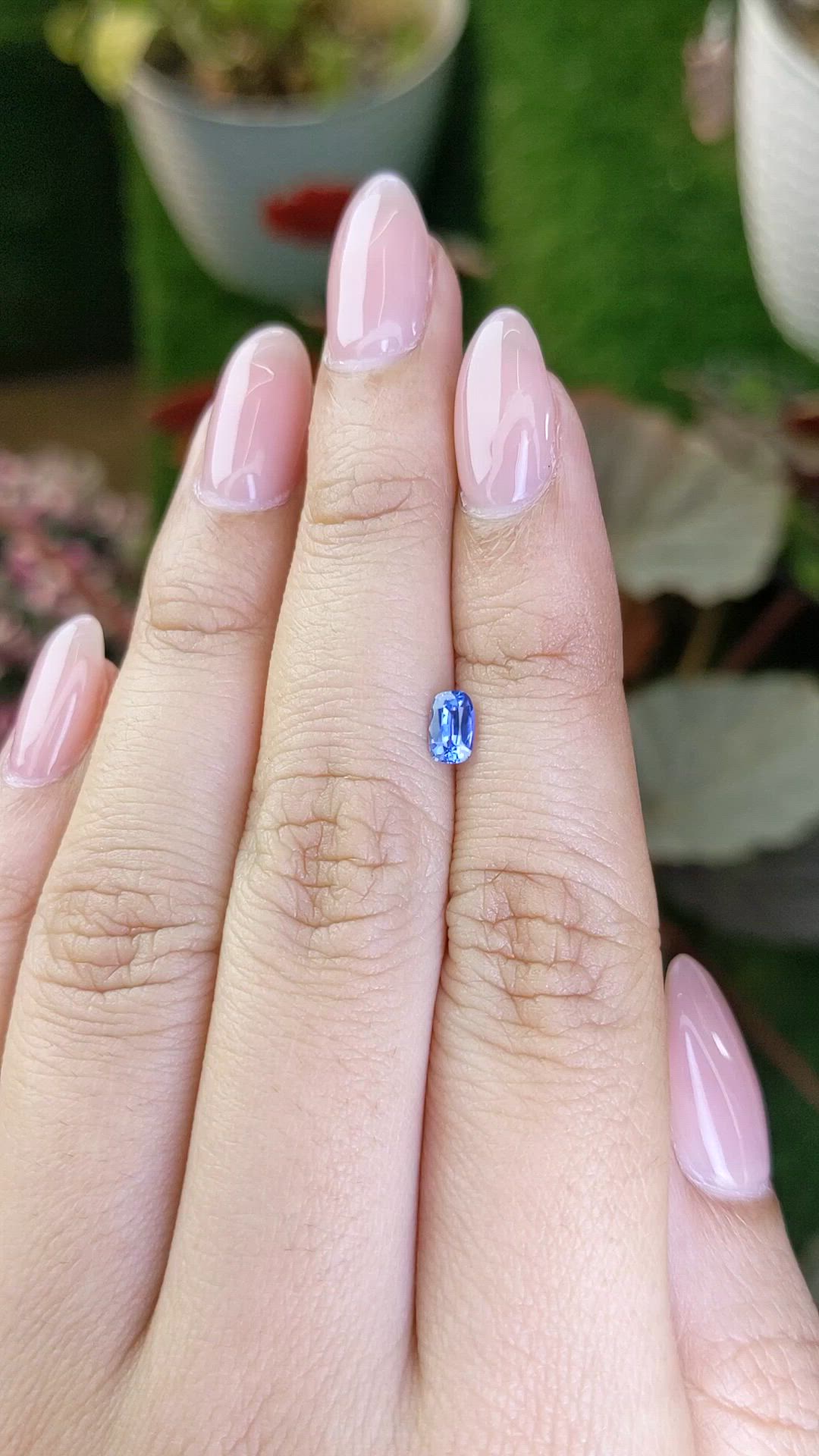 0.45 Ct. Blue Sapphire from Ceylon (Sri Lanka) Size Video