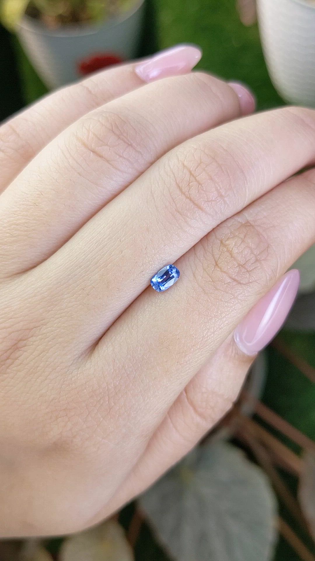 0.45 Ct. Blue Sapphire from Ceylon (Sri Lanka) Size Video