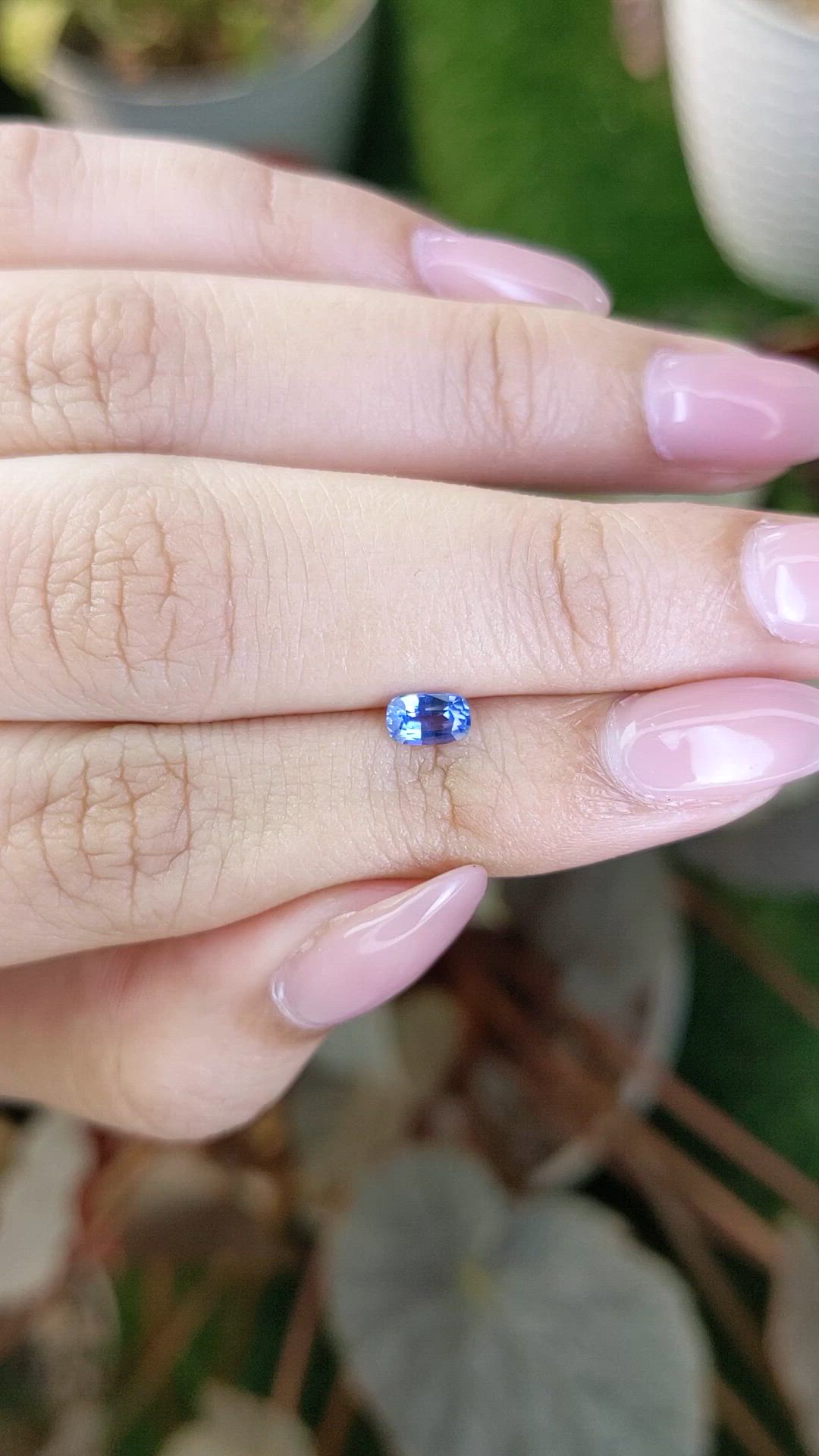 0.45 Ct. Blue Sapphire from Ceylon (Sri Lanka) Size Video