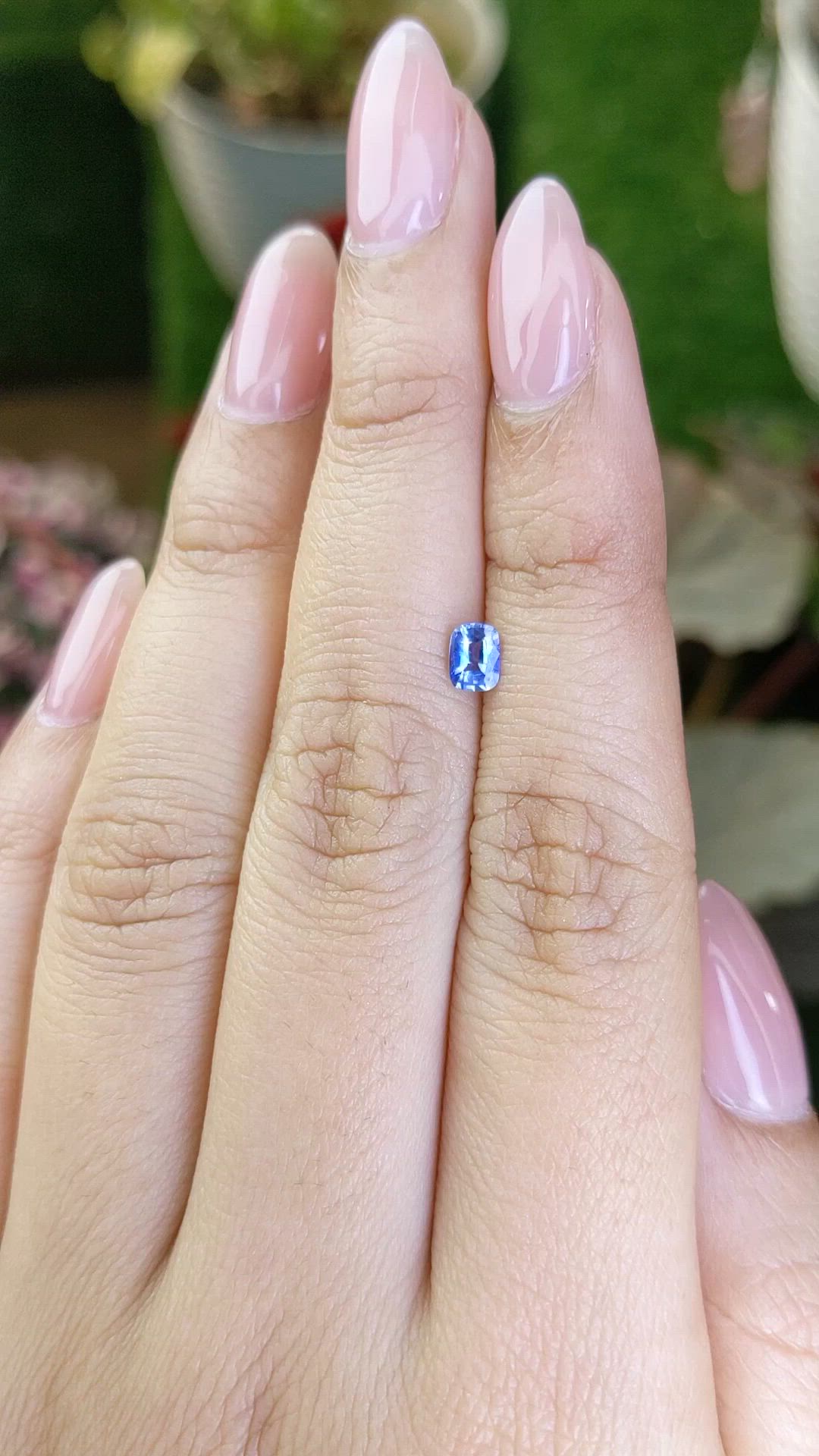 0.35 Ct. Blue Sapphire from Ceylon (Sri Lanka) Size Video